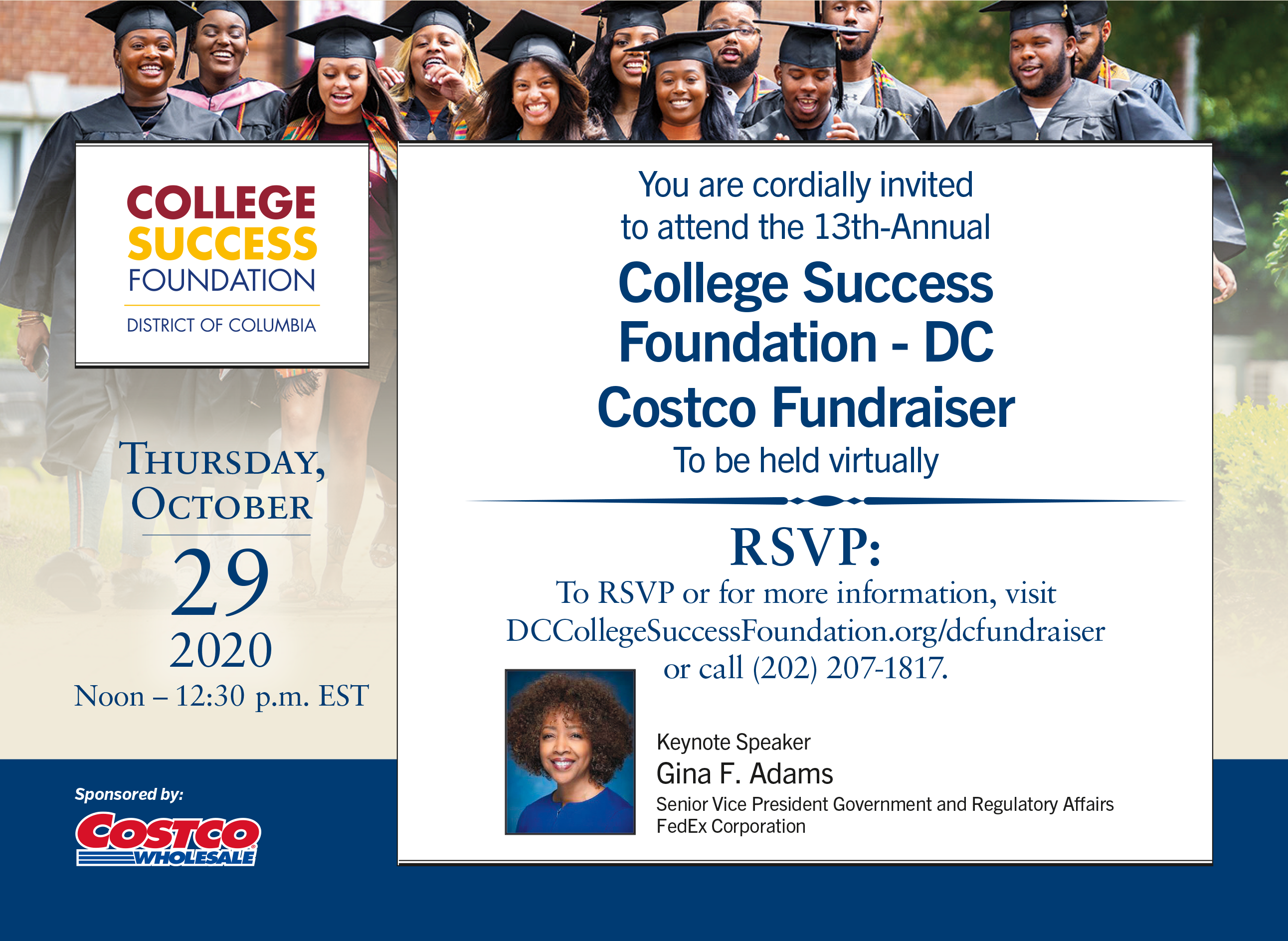 Donate Now 2020 13th Annual Virtual DC Costco Fundraiser by College
