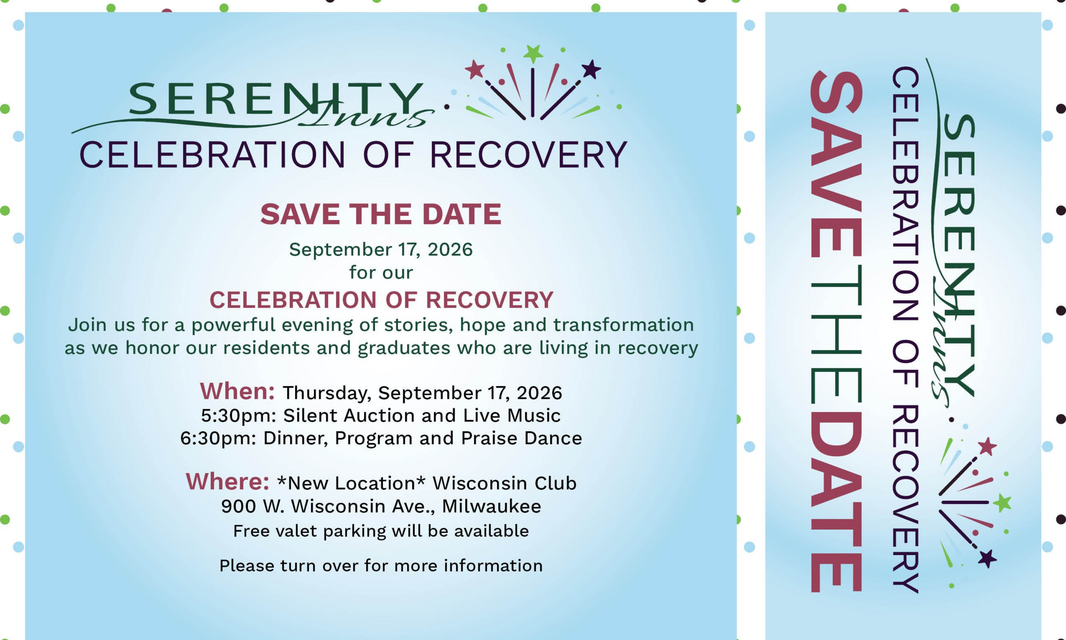 Serenity Inns - Celebration of Recovery 2026 background image