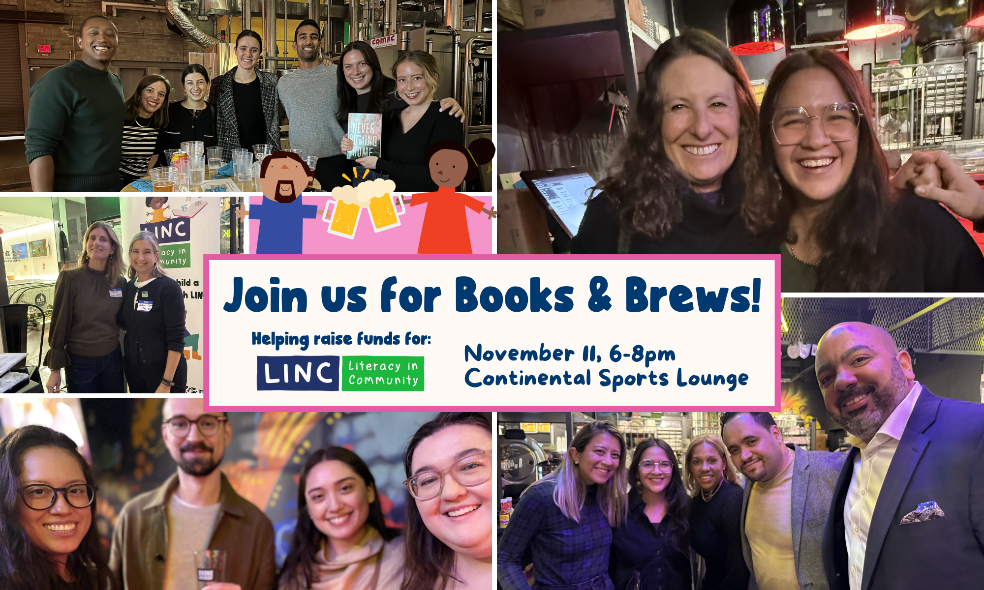 LINC Books & Brews 2026 background image