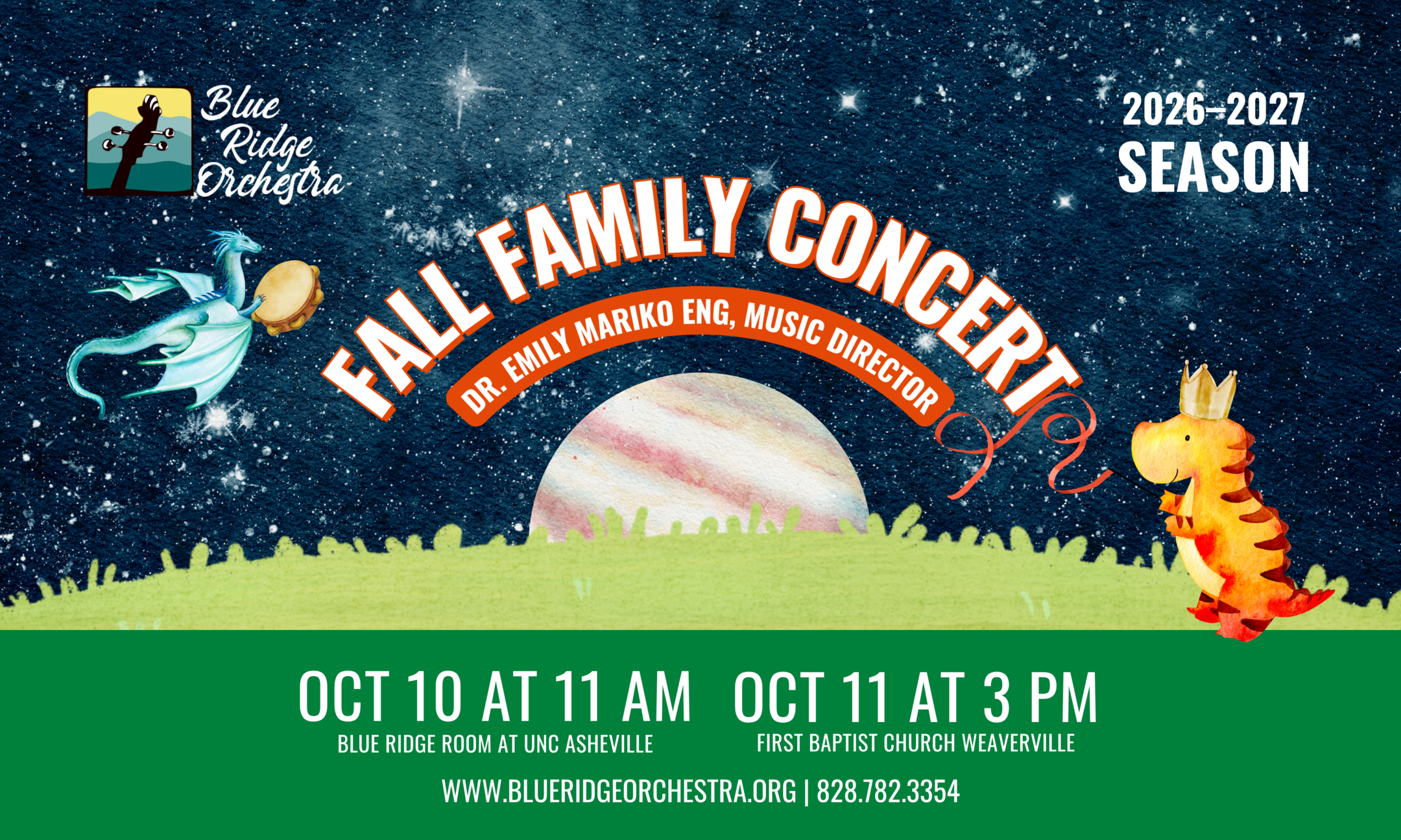 Sunday, October 11th, 2026 – Fall Family Concert background image