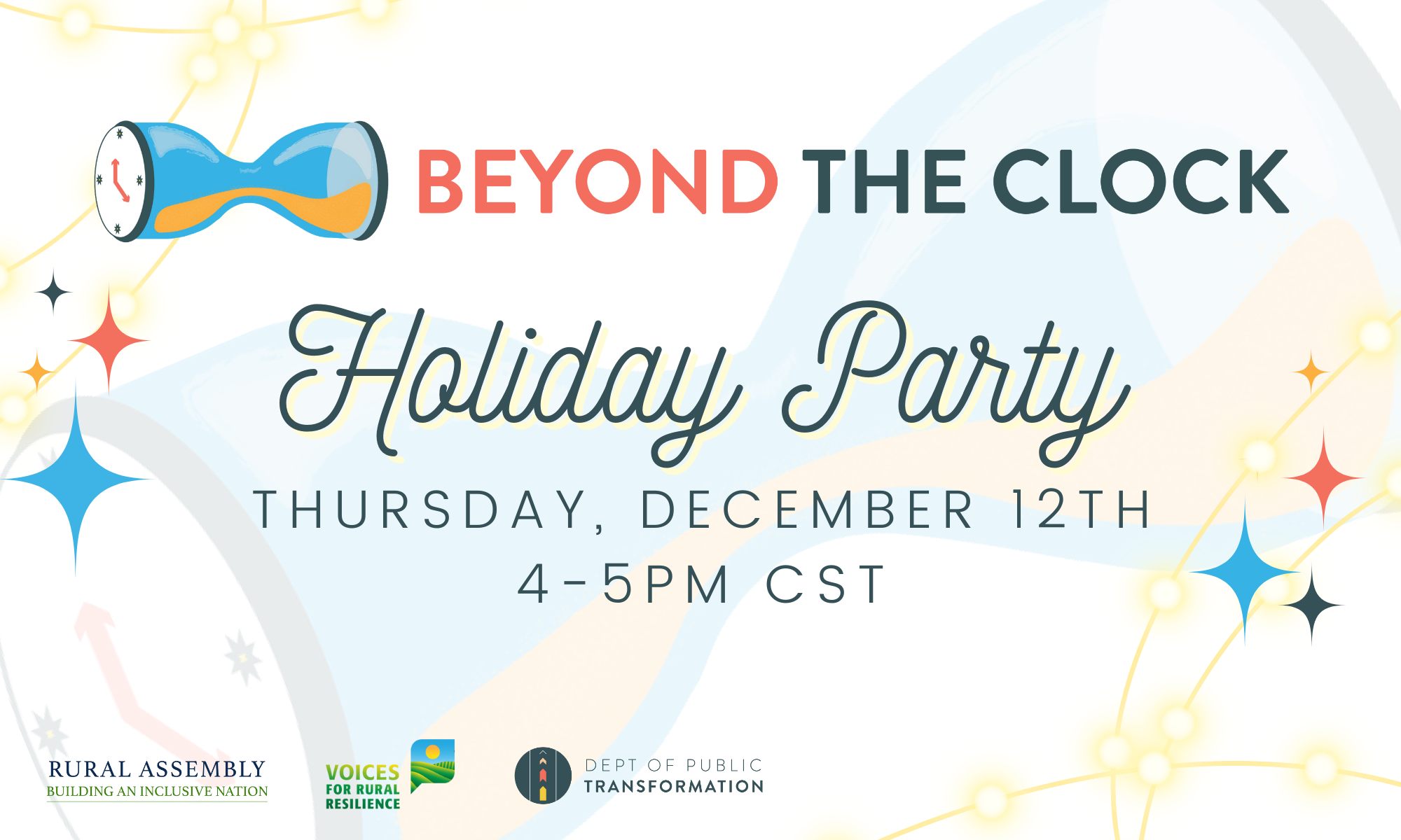 Beyond the Clock Virtual Holiday Party! background image