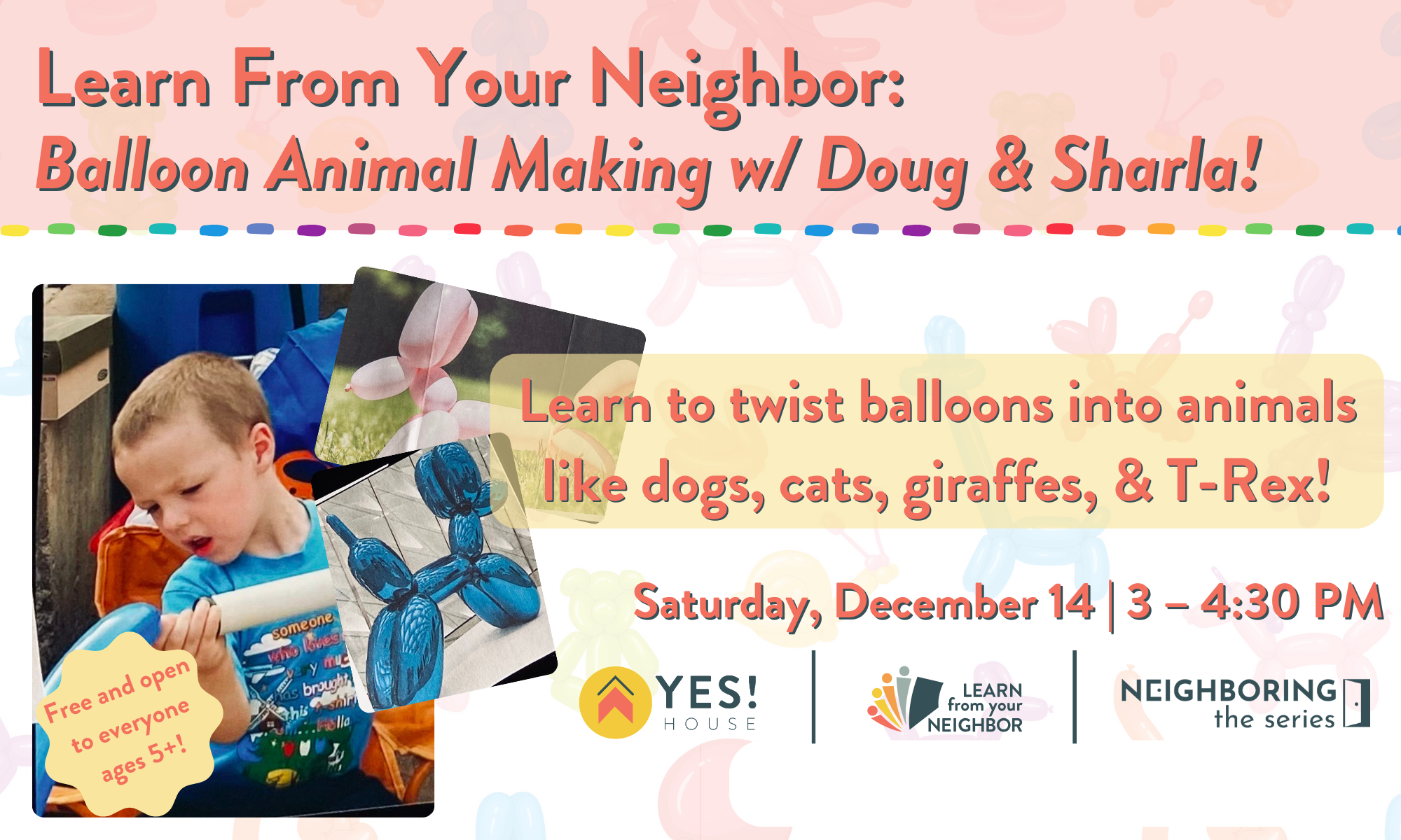 LFYN with Doug & Sharla: Animal Balloon Making background image