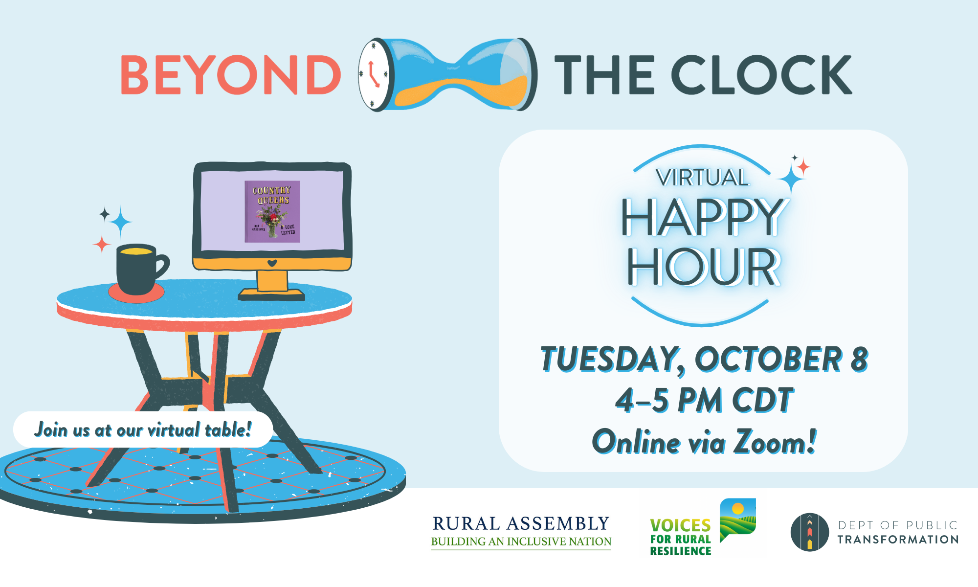 Beyond the Clock October Happy Hour background image