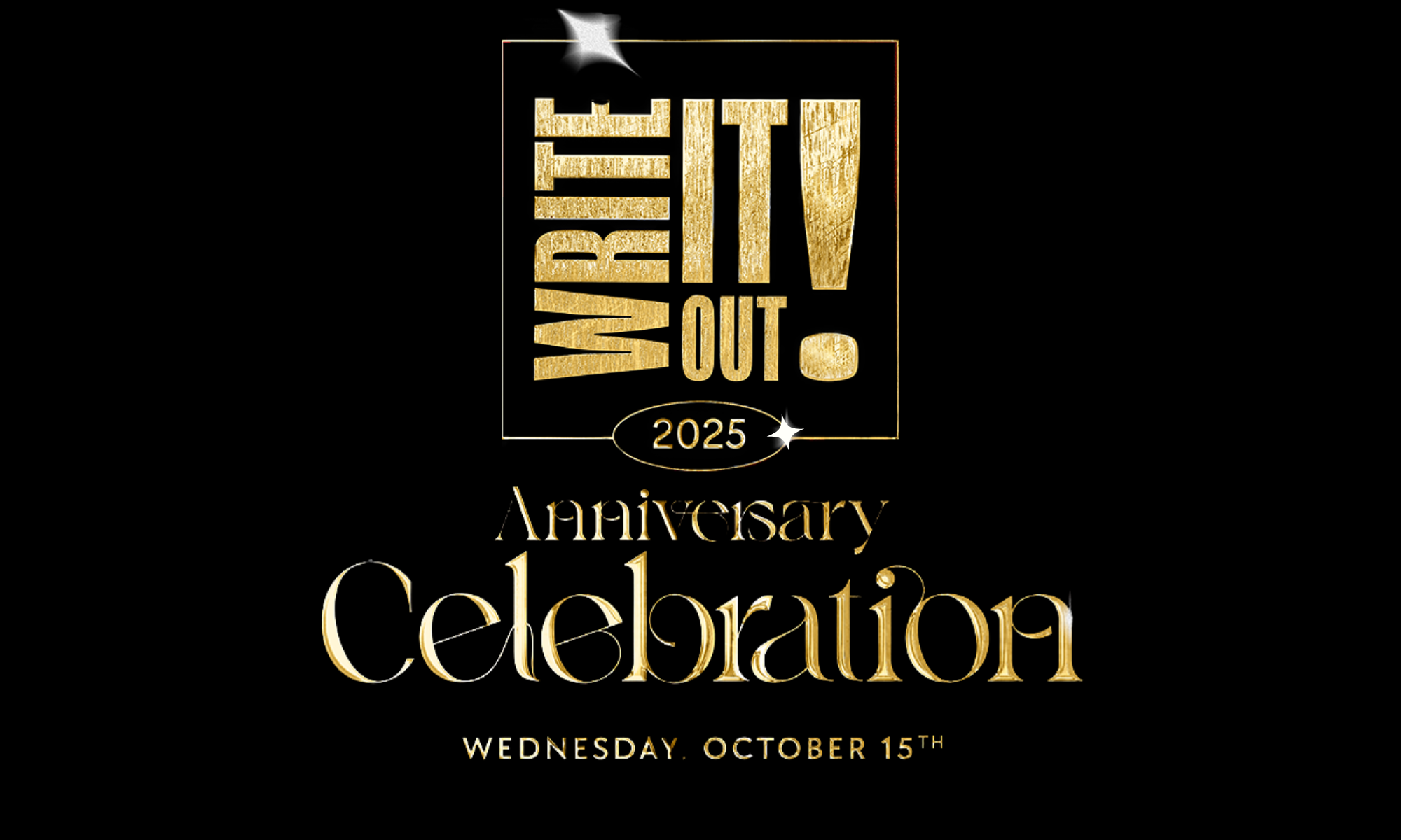 Write It Out! 2025 Anniversary Celebration background image