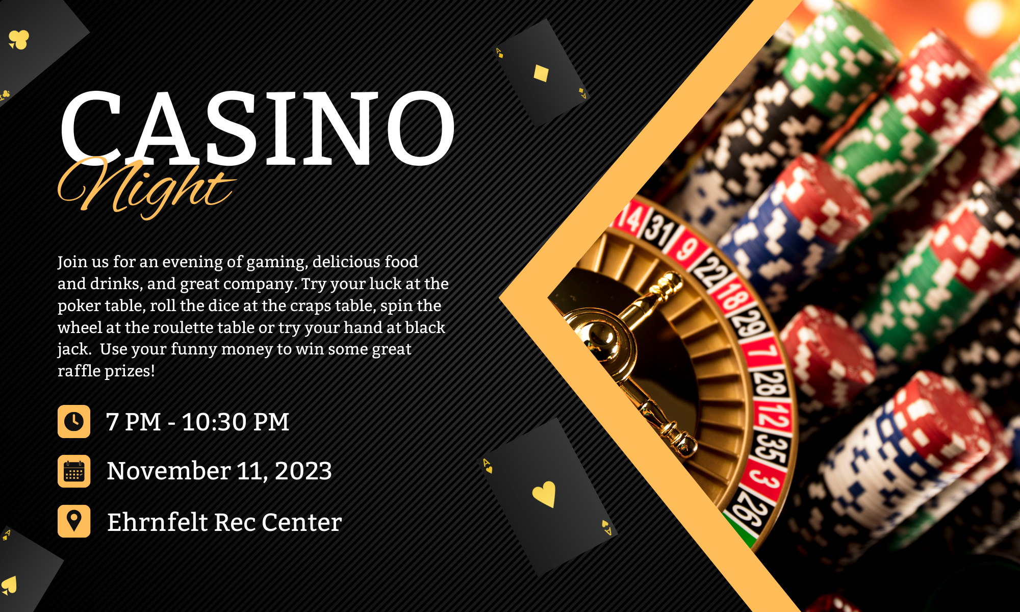 2023 Casino Night Sponsorships background image