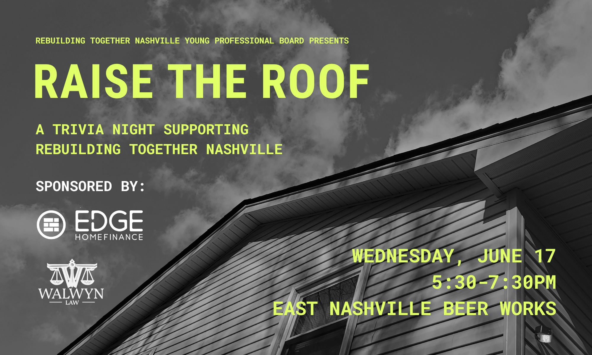Raise the Roof: Trivia Night for Safe & Healthy Homes 2026 background image