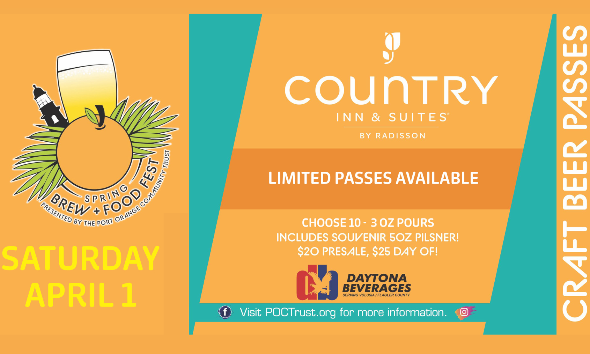 Country Inn & Suites Craft Beer Passes at Spring Brew & Food Fest background image