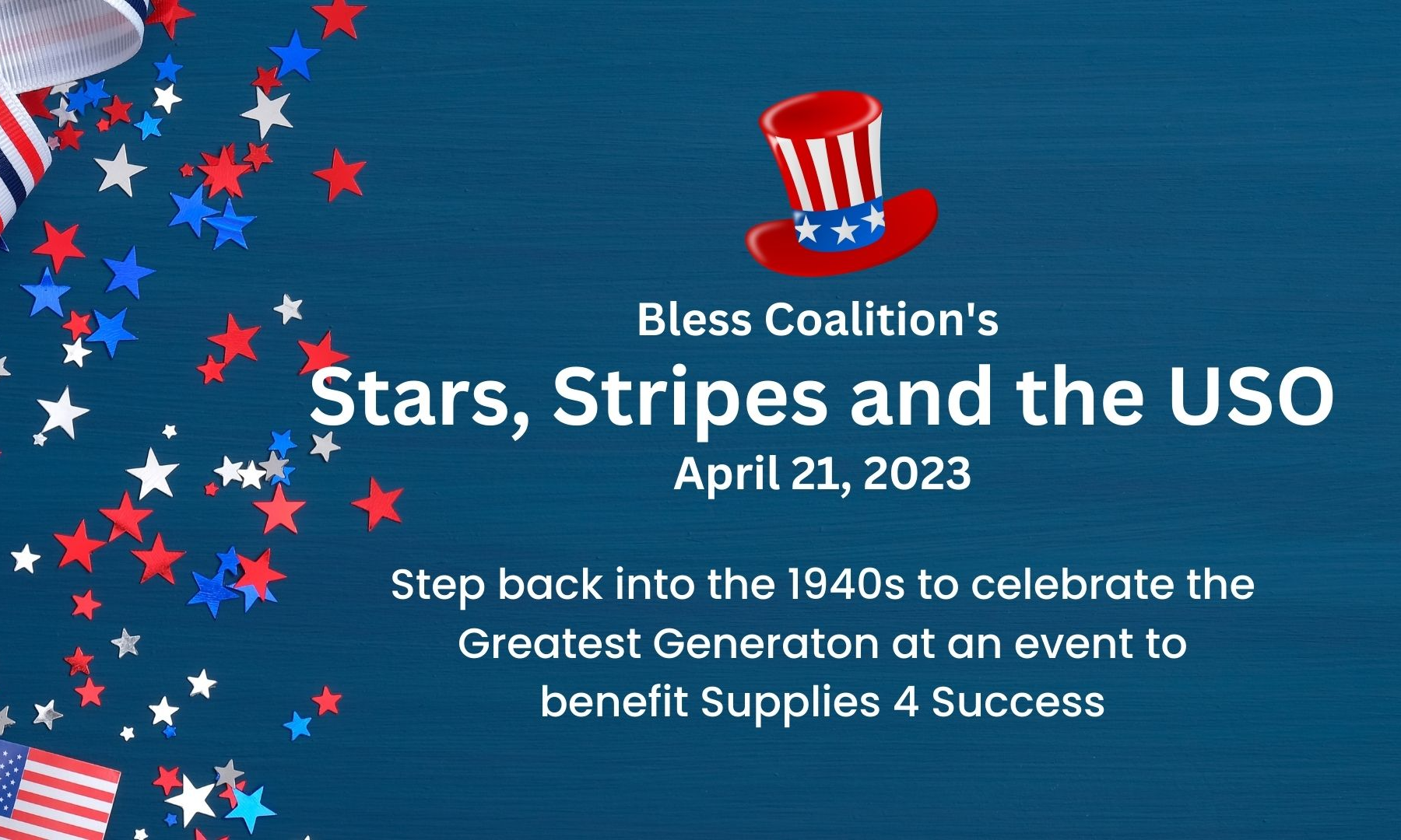Stars, Stripes and the USO background image