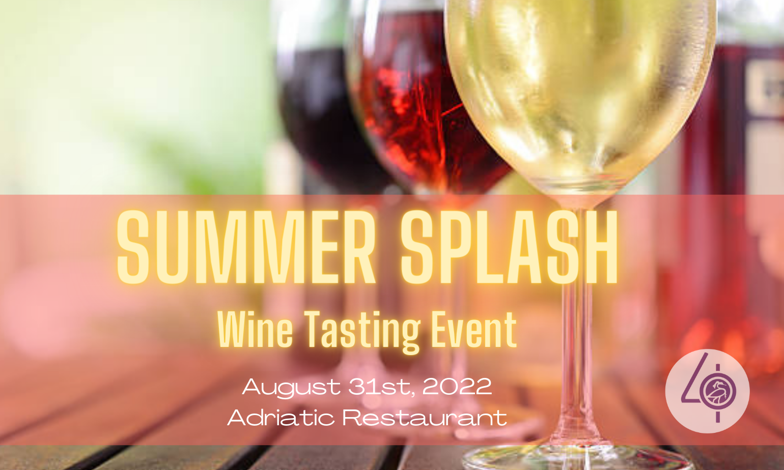 Summer Splash Wine Tasting Event August 31st 2022 background image