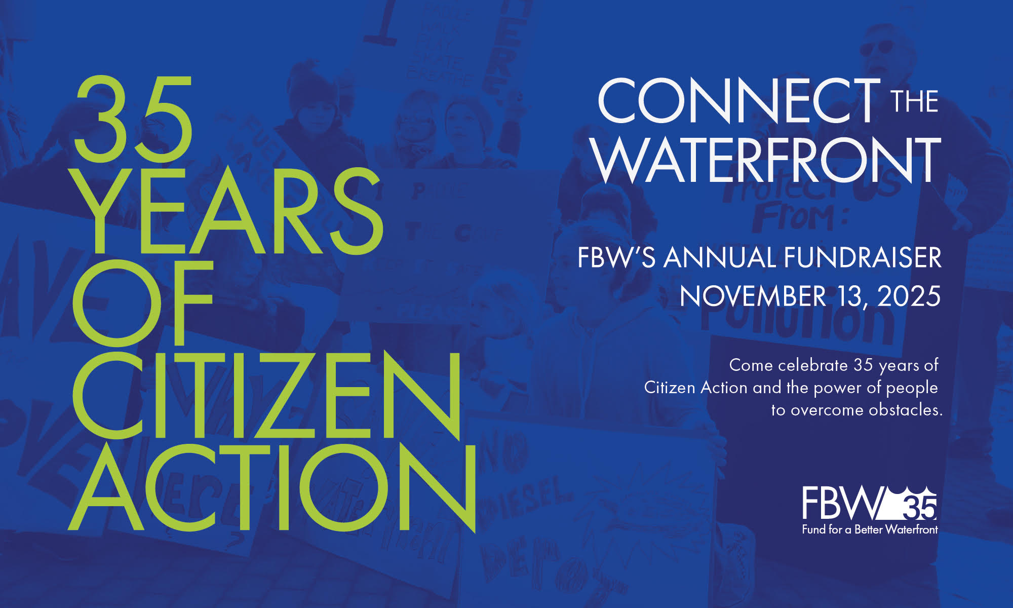 Connect the Waterfront - Celebrating 35 Years of Citizen Action background image