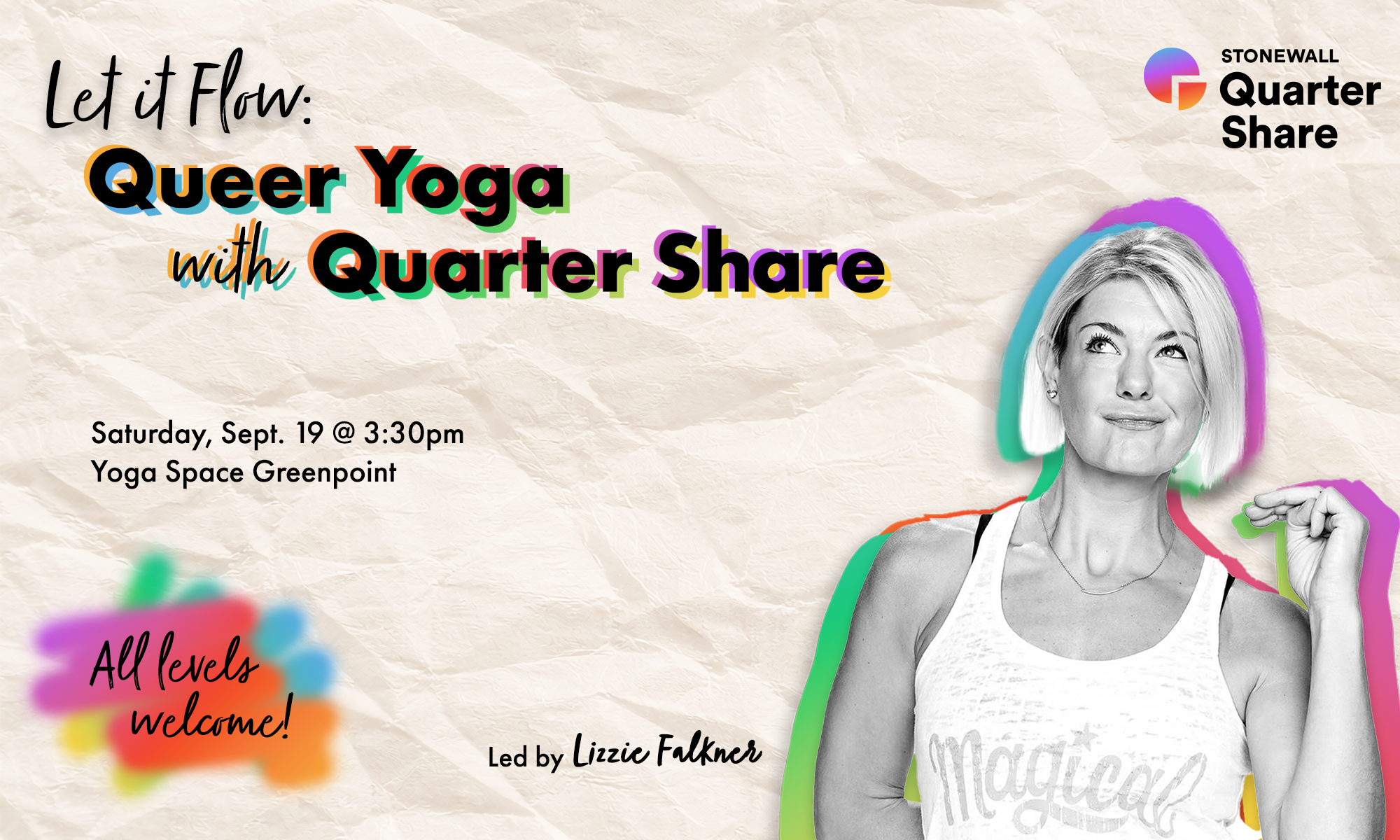 Let it Flow: Queer Yoga with Quarter Share background image