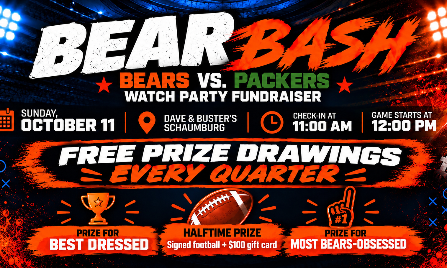Bear Bash: Bears vs. Packers Watch Party background image