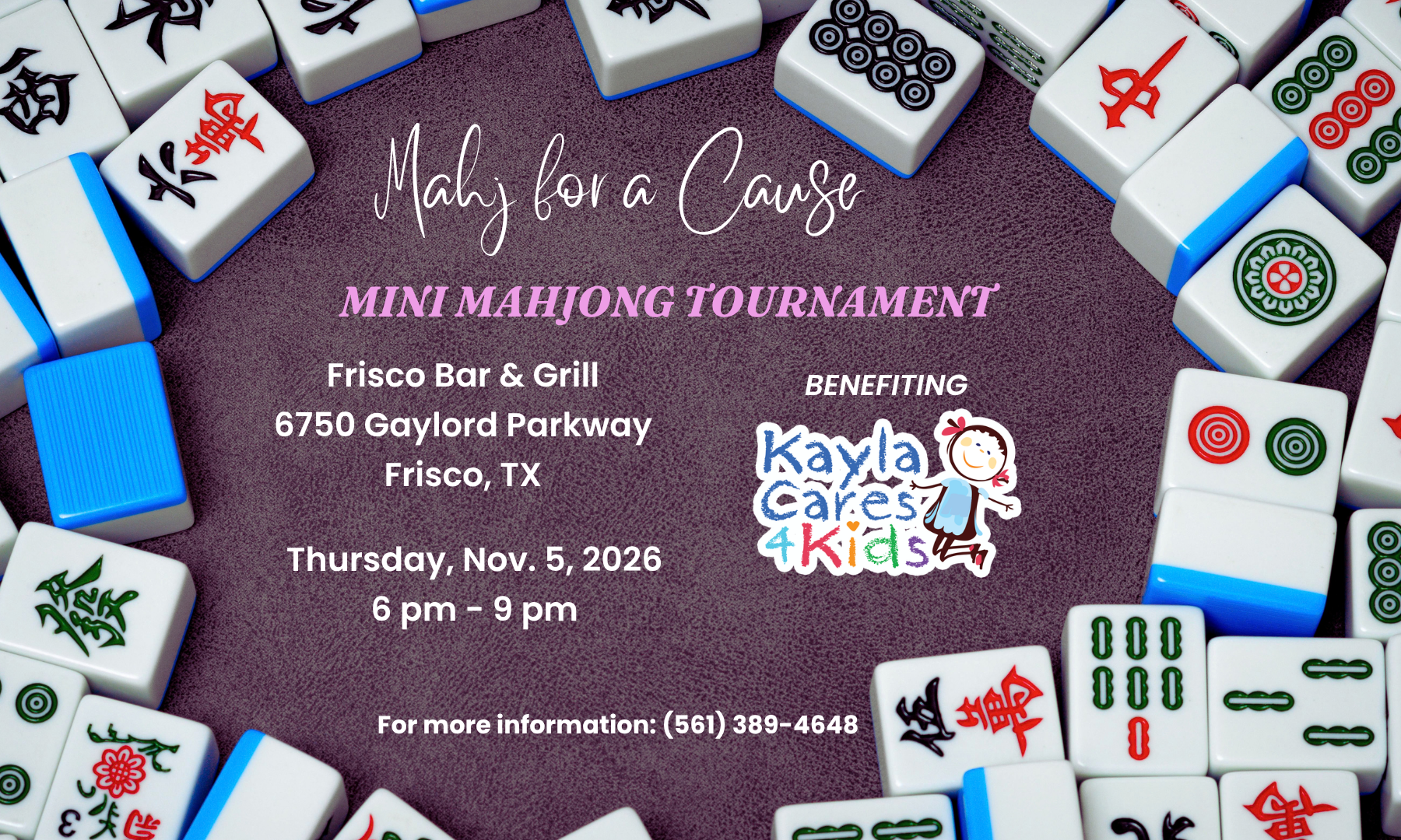 Mini Mahjong Tournament Fundraiser background image