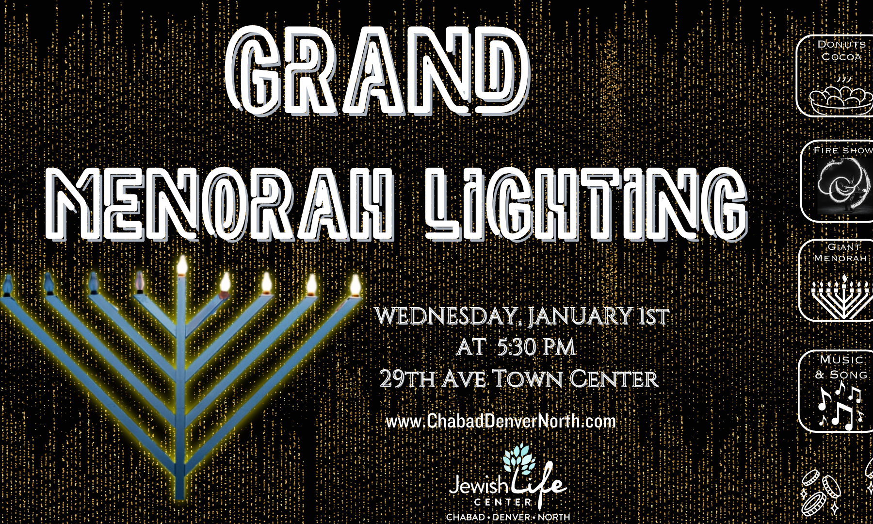 Grand Menorah Lighting 2024 background image