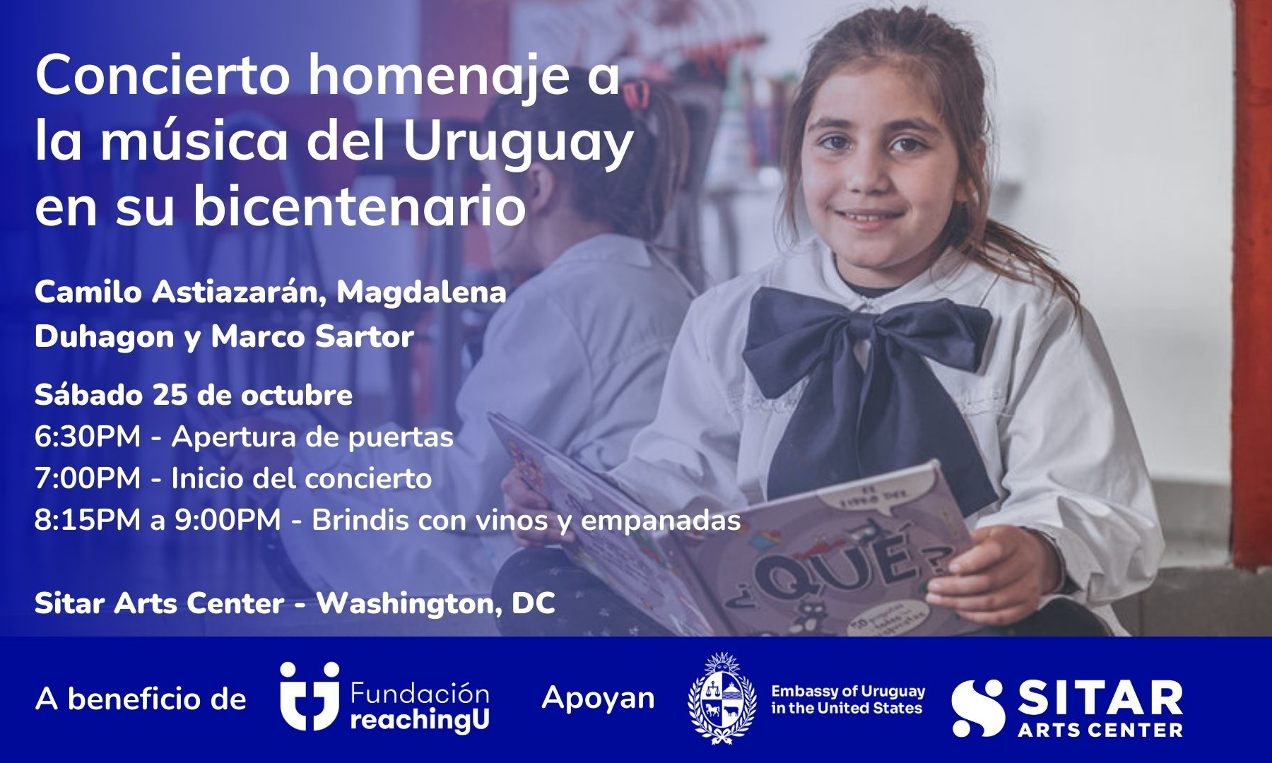 Concierto homenaje a la música del Uruguay en su bicentenario - Tribute Concert to Uruguayan Music on Uruguay’s Bicentennial background image