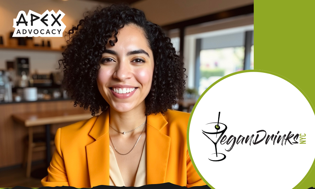 APEX Advocacy at Vegan Drinks background image