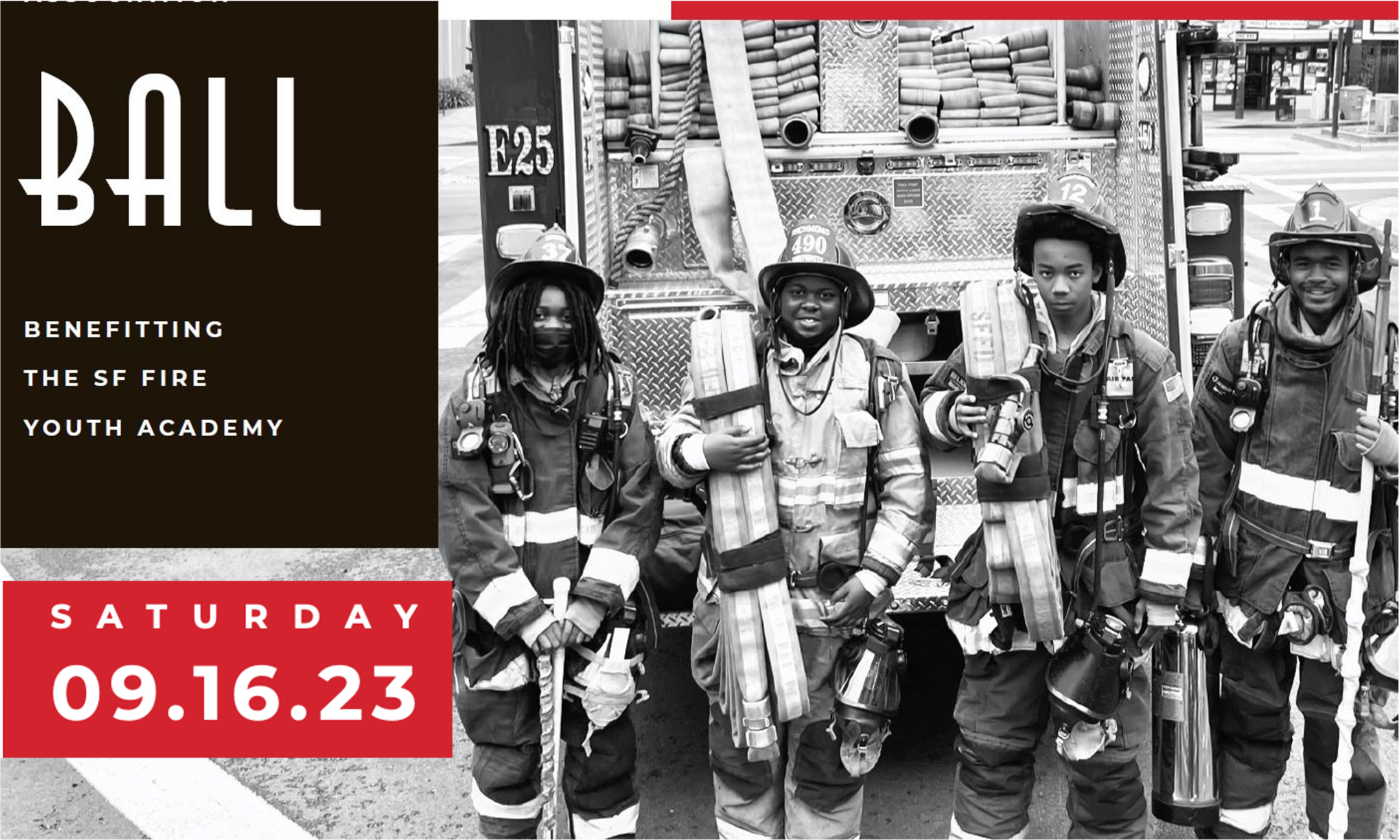 Sponsor Now! 2023 San Francisco Black Firefighters Association Fundraising Ball - Benefiting the SF Fire Youth Academy  background image