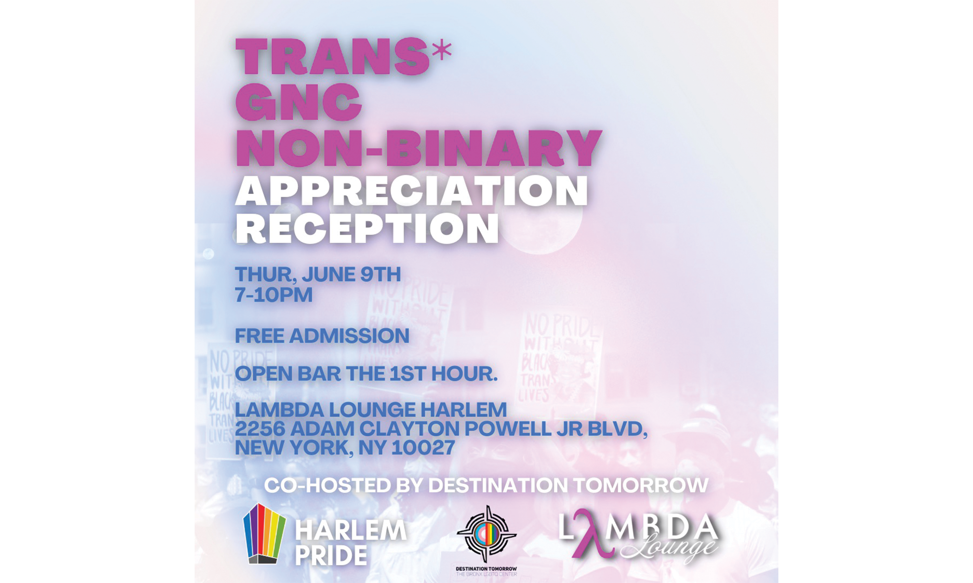 TGNC Non-Binary Appreciation Reception background image
