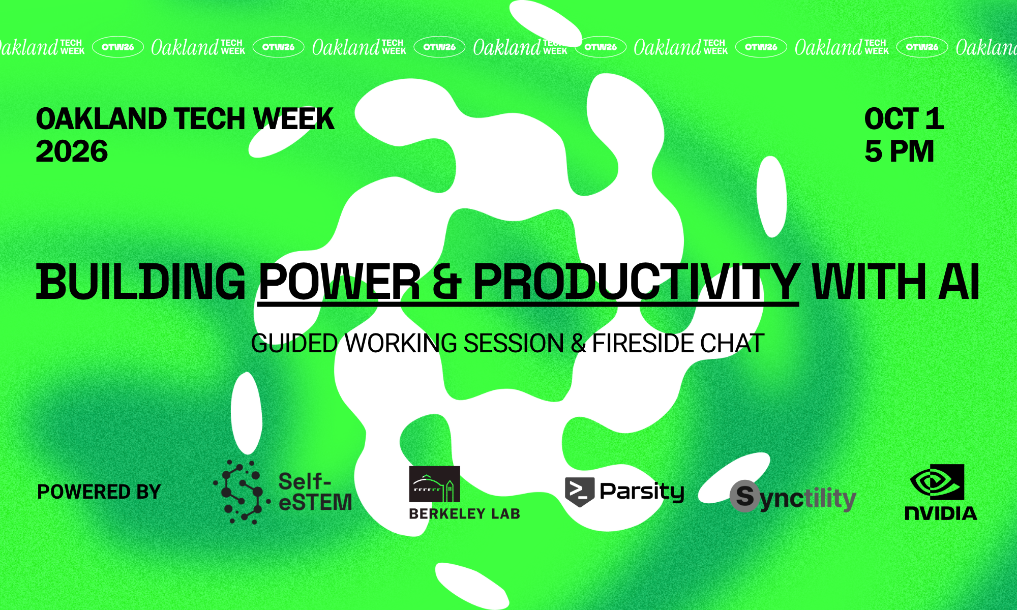 Building Power & Productivity with AI - Oakland Tech Week background image