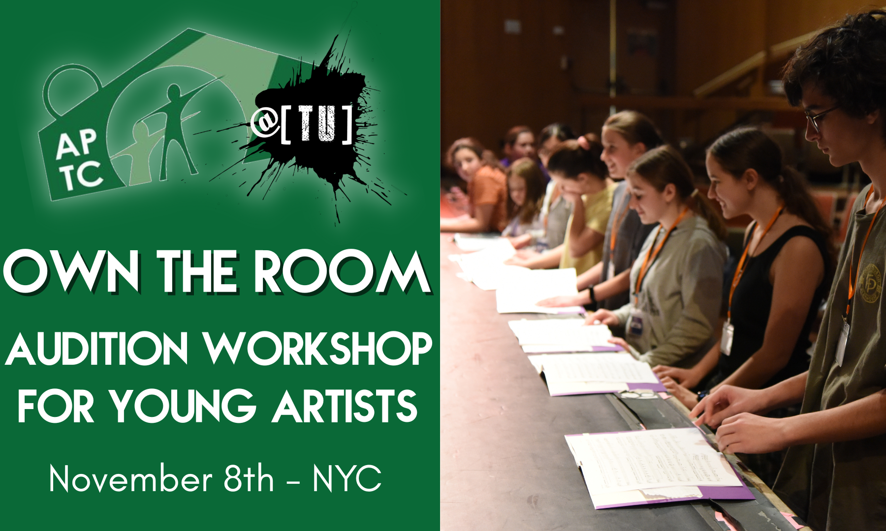 Own the Room: Audition Workshop for Young Artists background image
