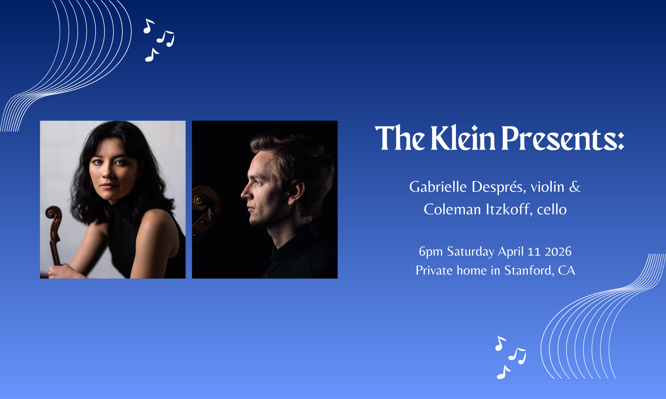 Klein Presents: Gabrielle Després & Coleman Itzkoff background image
