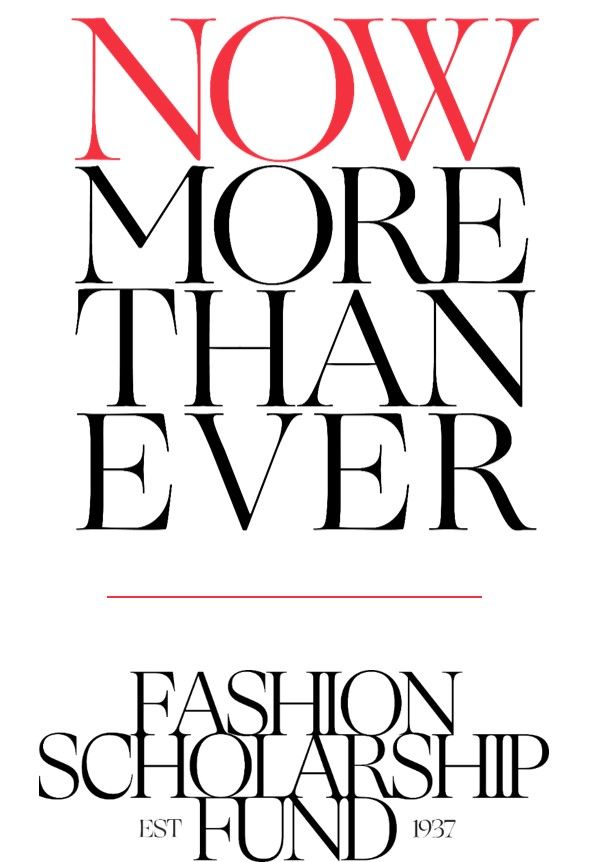 Donate Now | Now, More Than Ever by Fashion Scholarship Fund