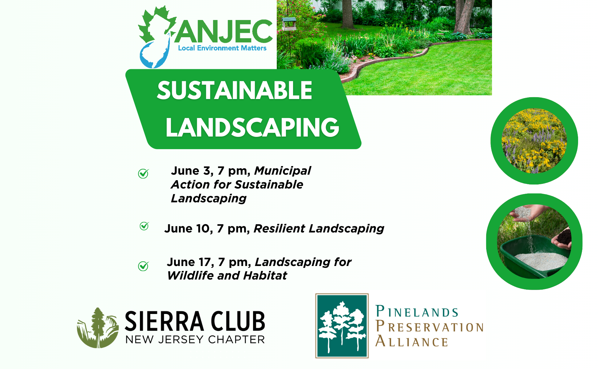 2025 Sustainable Landscaping Webinar Series background image
