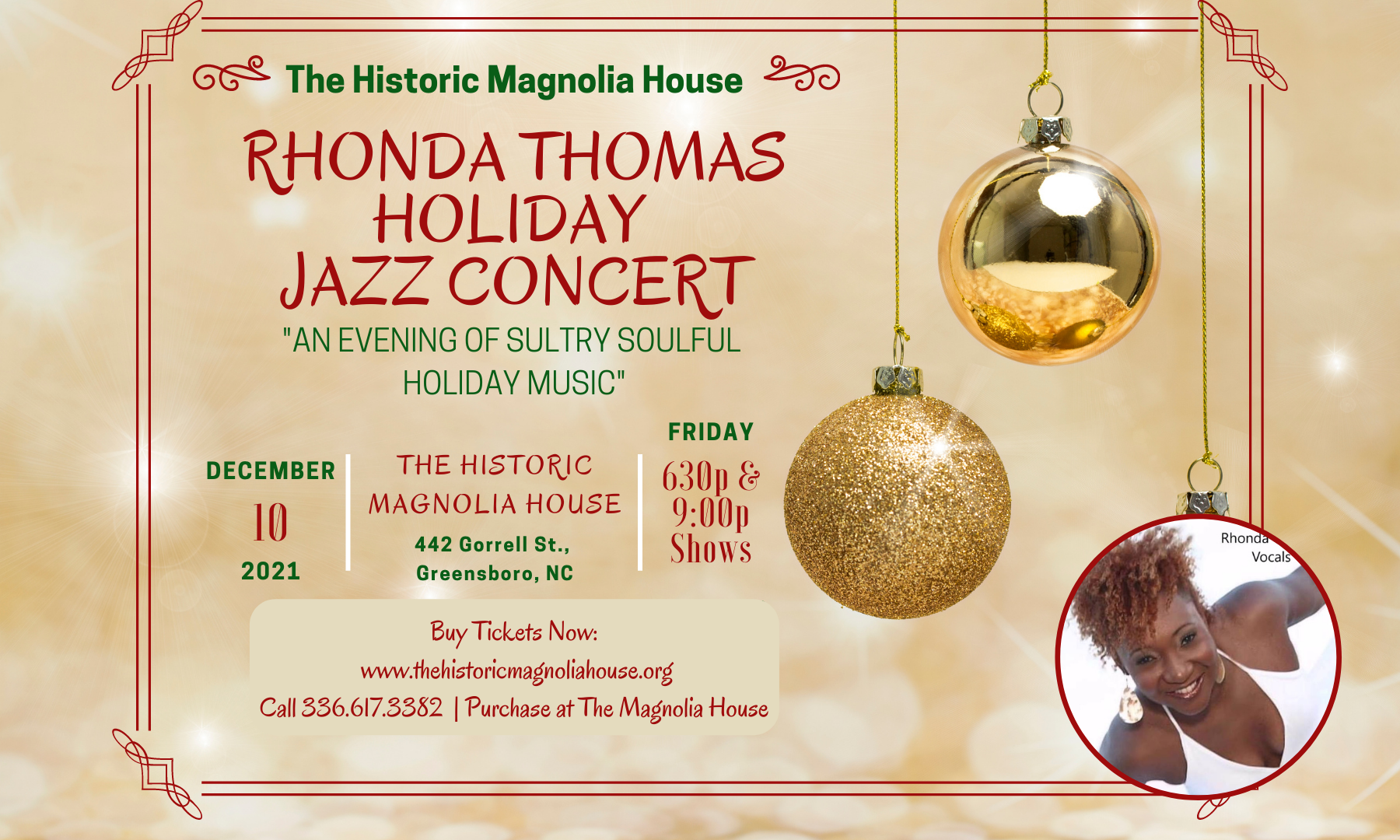 2022 Christmas Programs In Greensboro Nc Churches Hotel Opening And Holiday Jazz Concert @ The Historic Magnolia House 6:30  Pm & 9:00 Pm Shows By The Historic Magnolia House