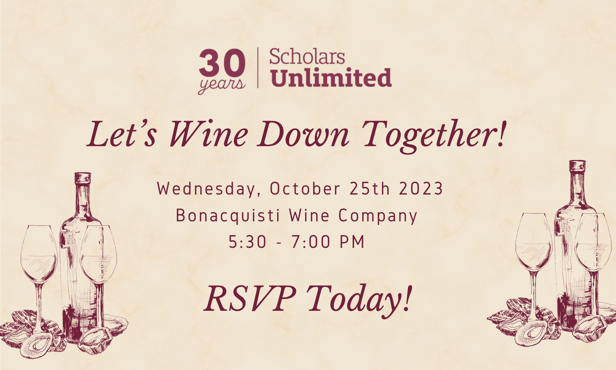 Wine Down with Us - Community Happy Hour background image