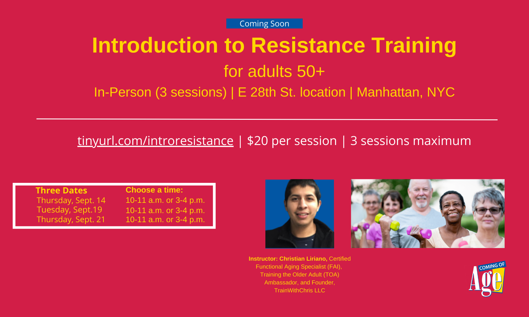 Introduction to Resistance Training InPerson Series (3