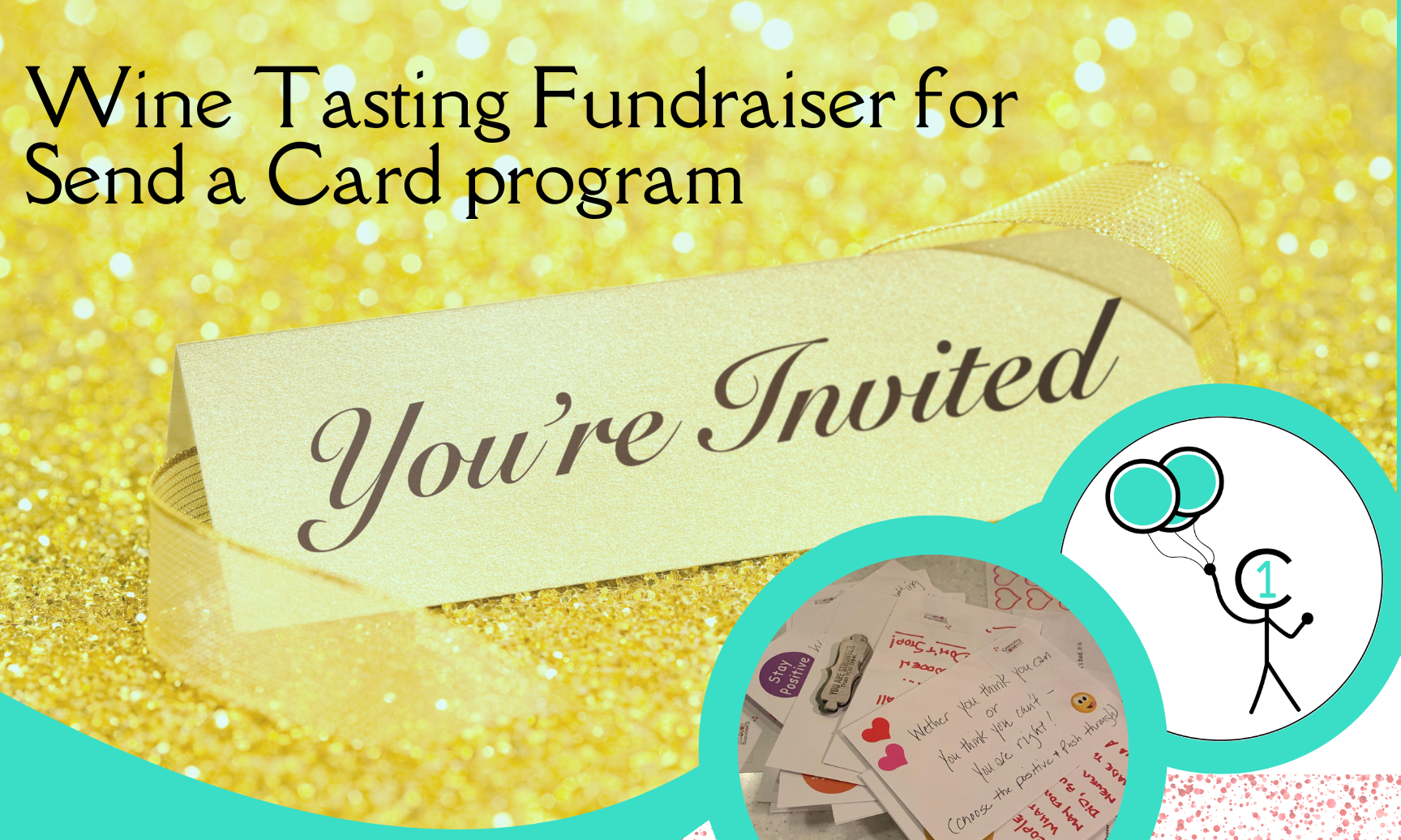 Sip, taste and make inspirational cards fundraiser background image