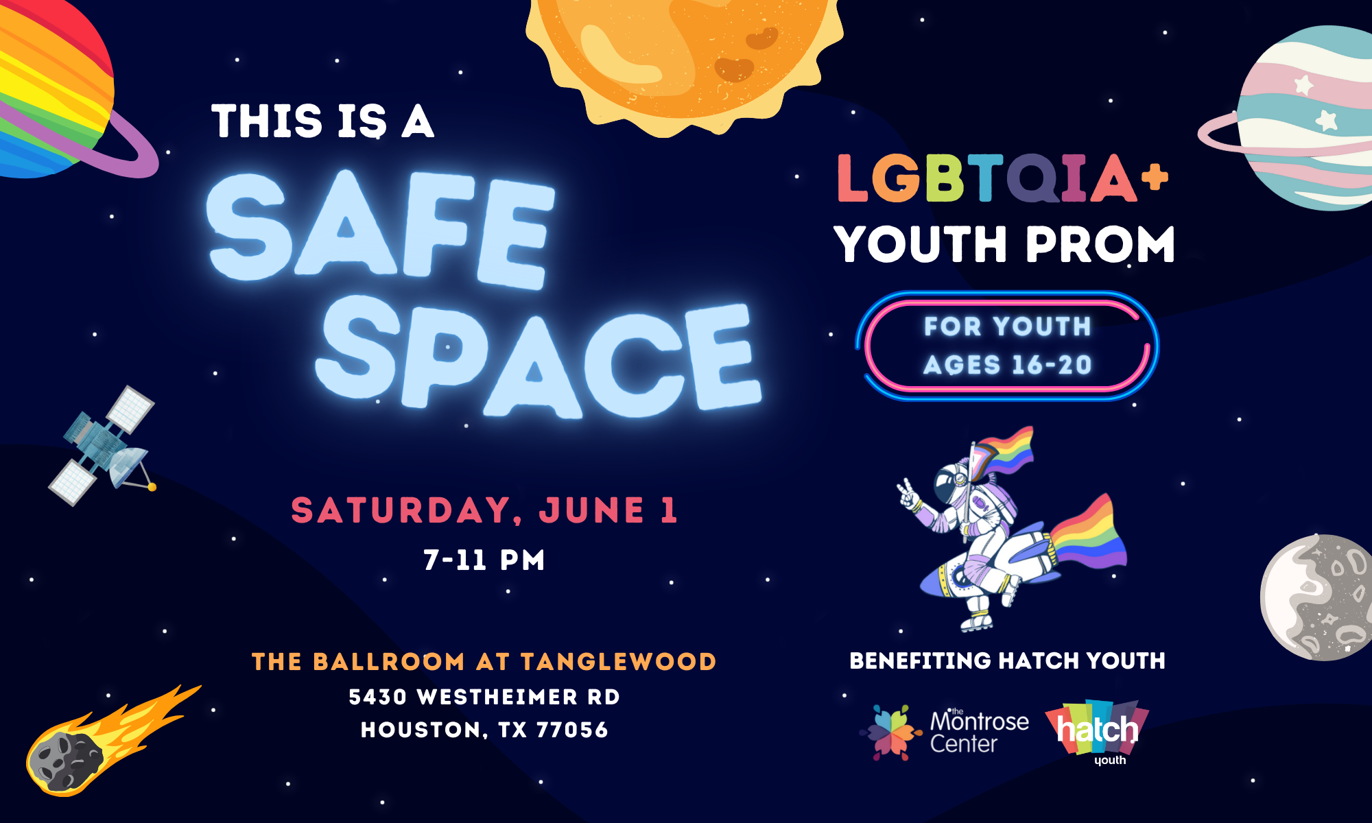 LGBTQ+ Youth Prom 2024 background image