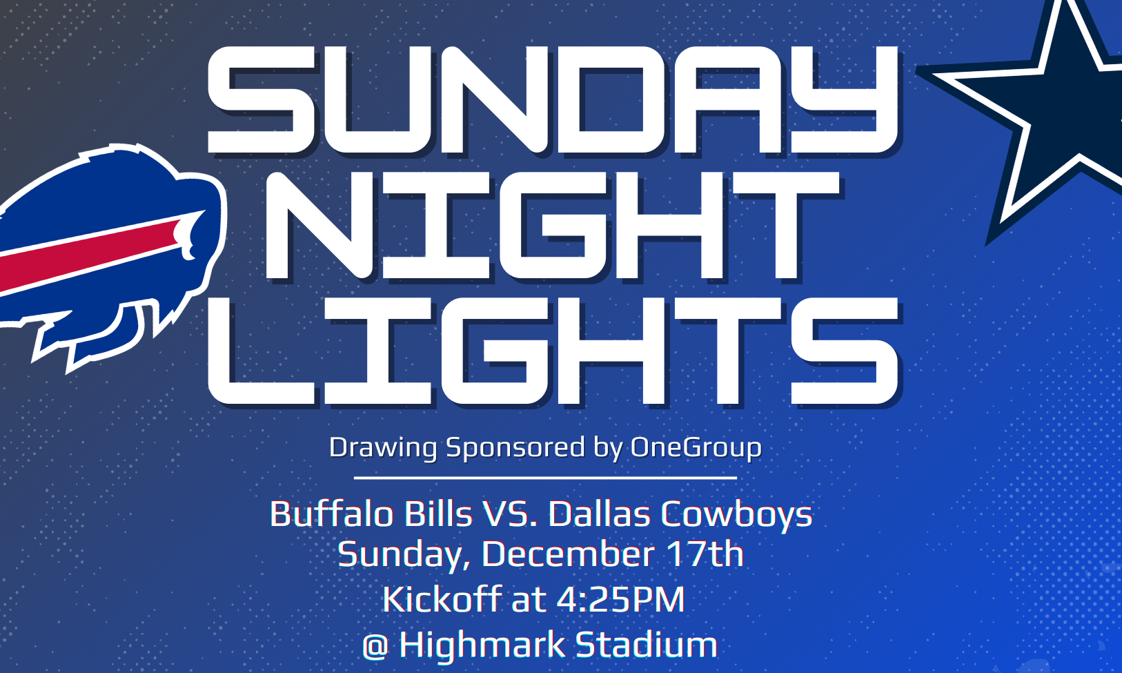 Buffalo Bills/ Dallas Cowboys Ticket Drawing background image