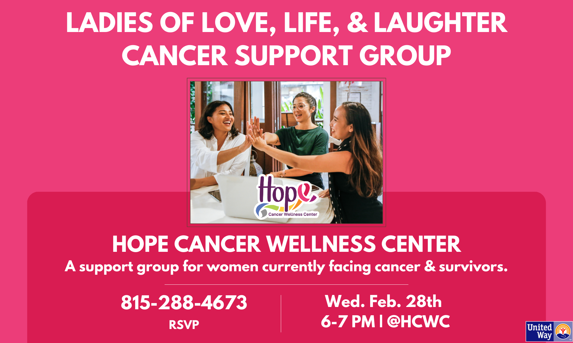 Ladies Of Love, Life & Laughter Support Group February background image