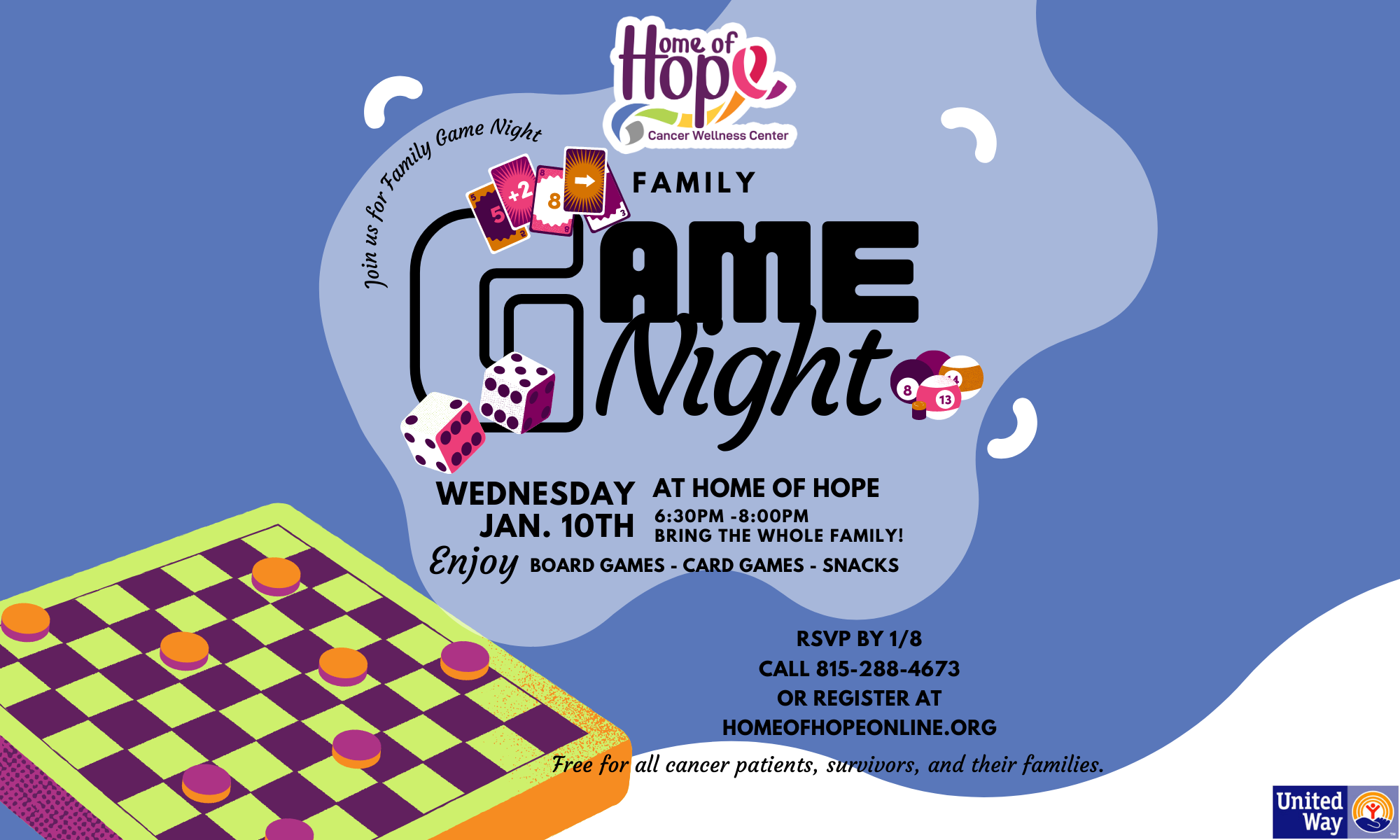 January Family Game Night background image