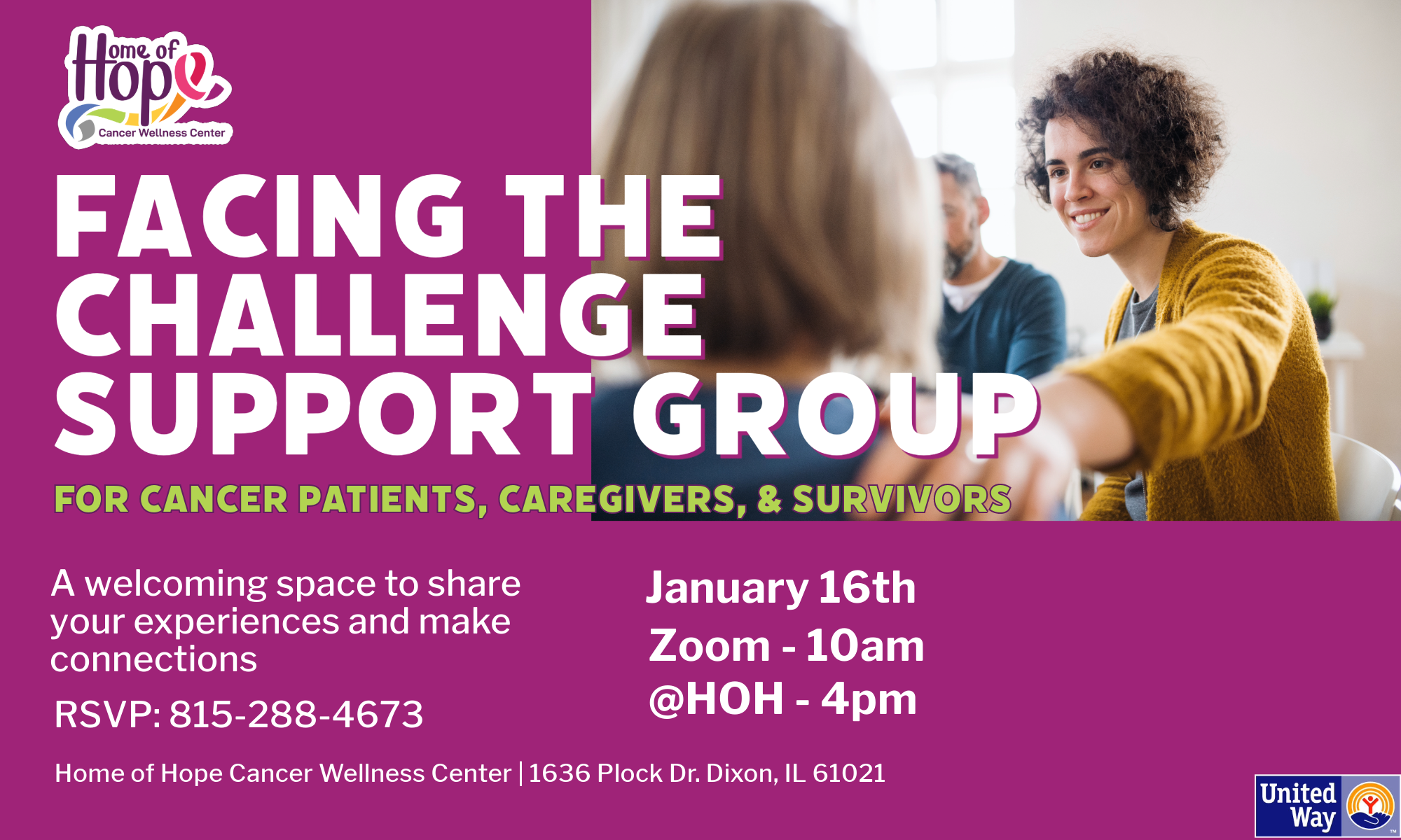 Facing The Challenge Support Group January (VIRTUAL) background image