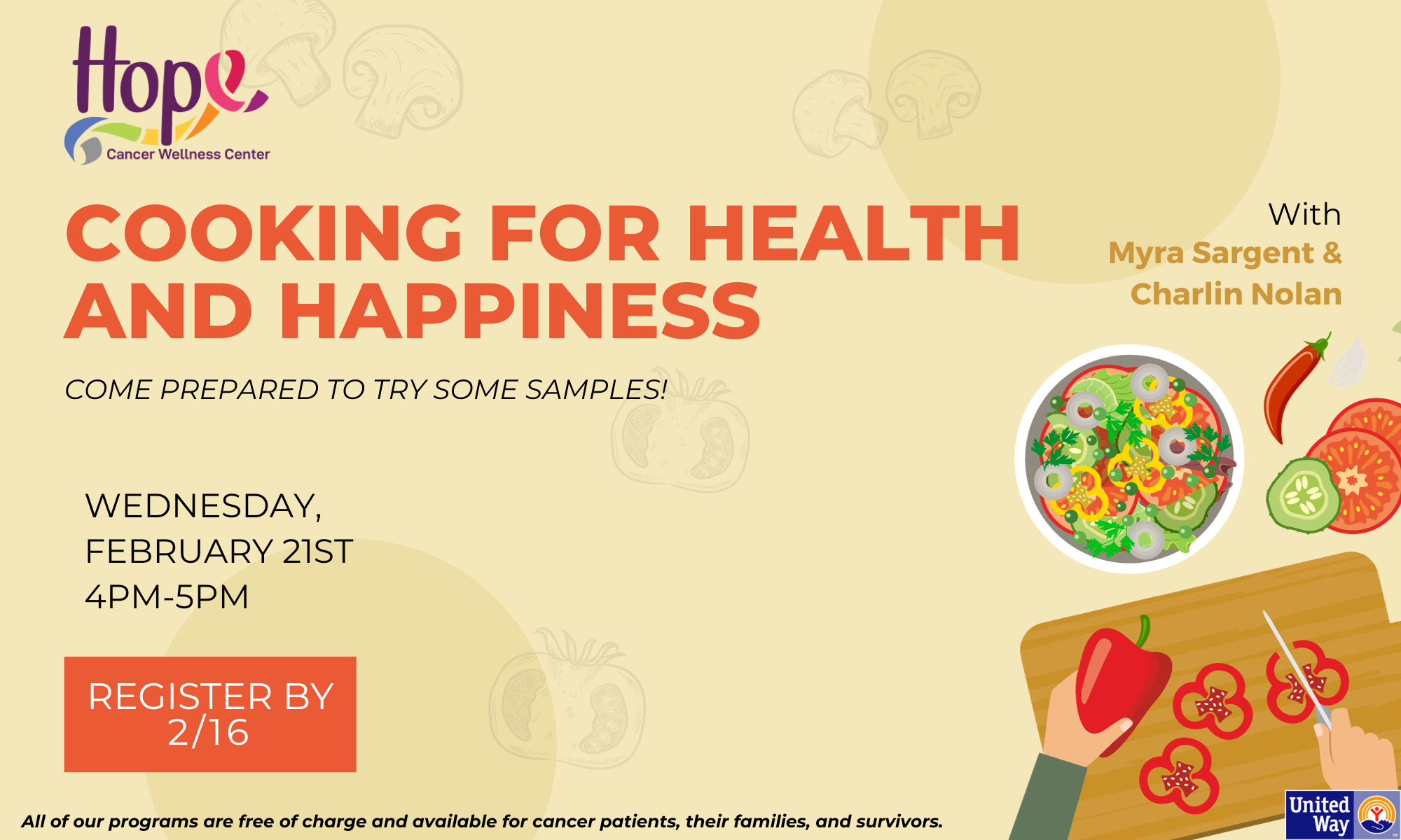Cooking for Health and Happiness background image