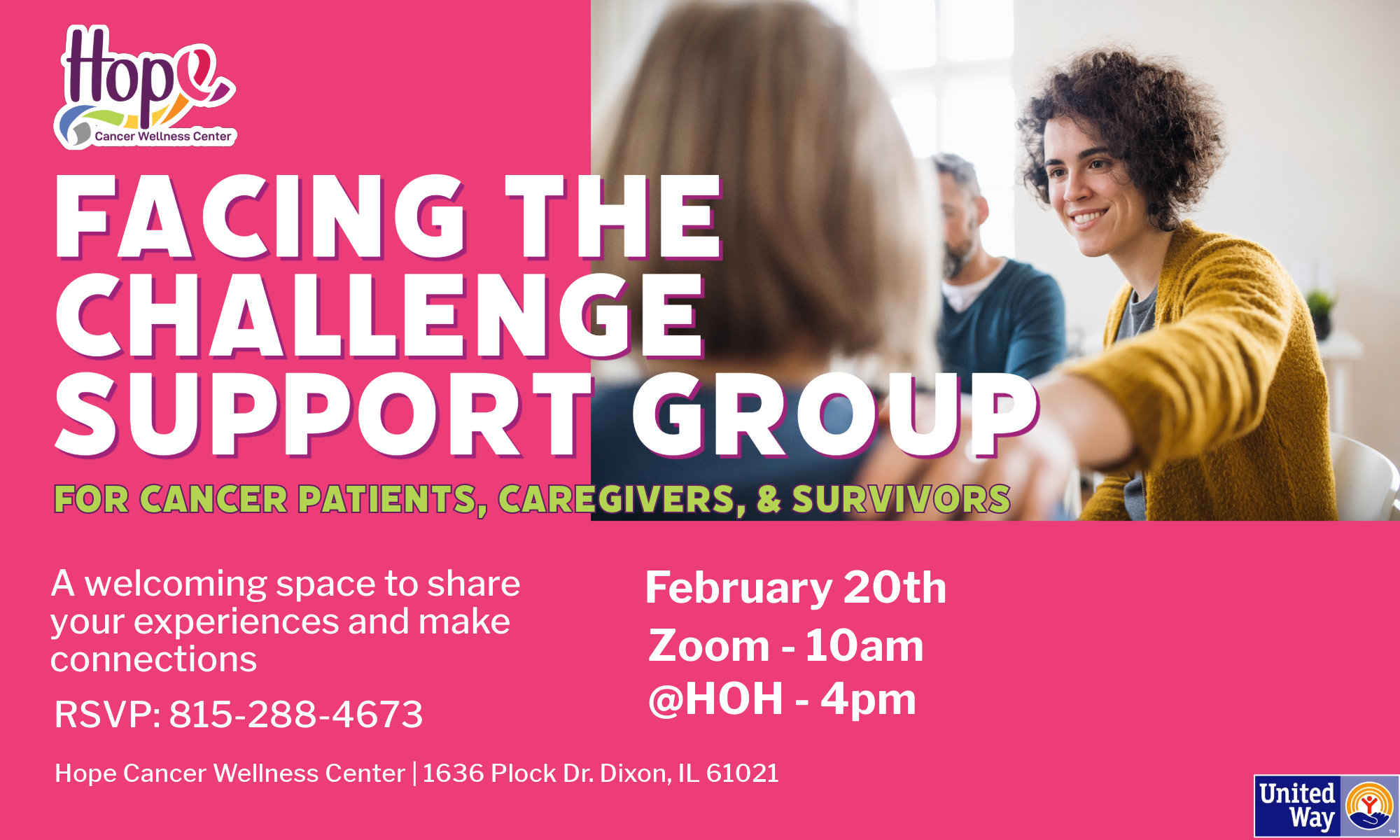 Facing The Challenge Support Group February (IN-PERSON) background image