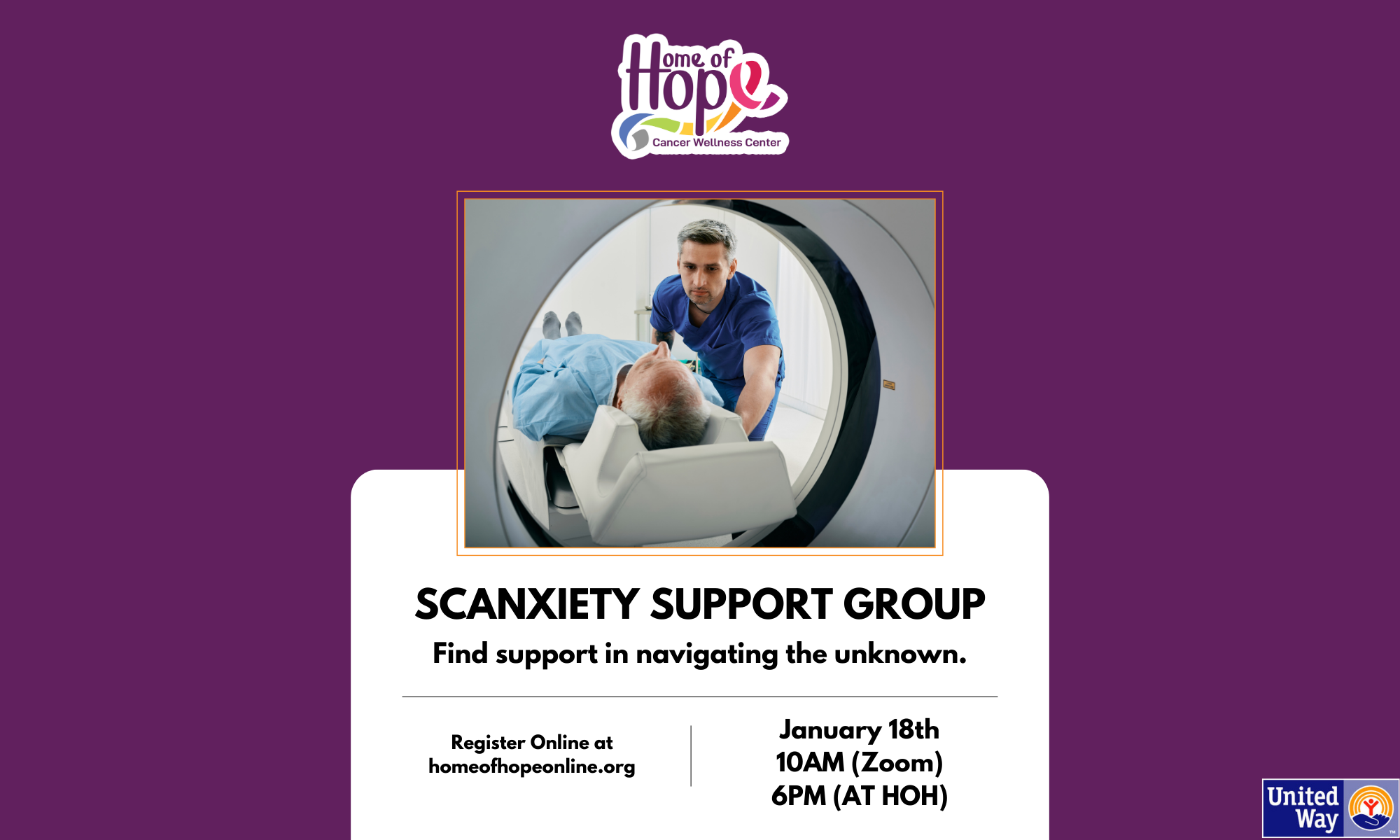 Scanxiety Support Group January (VIRTUAL) background image