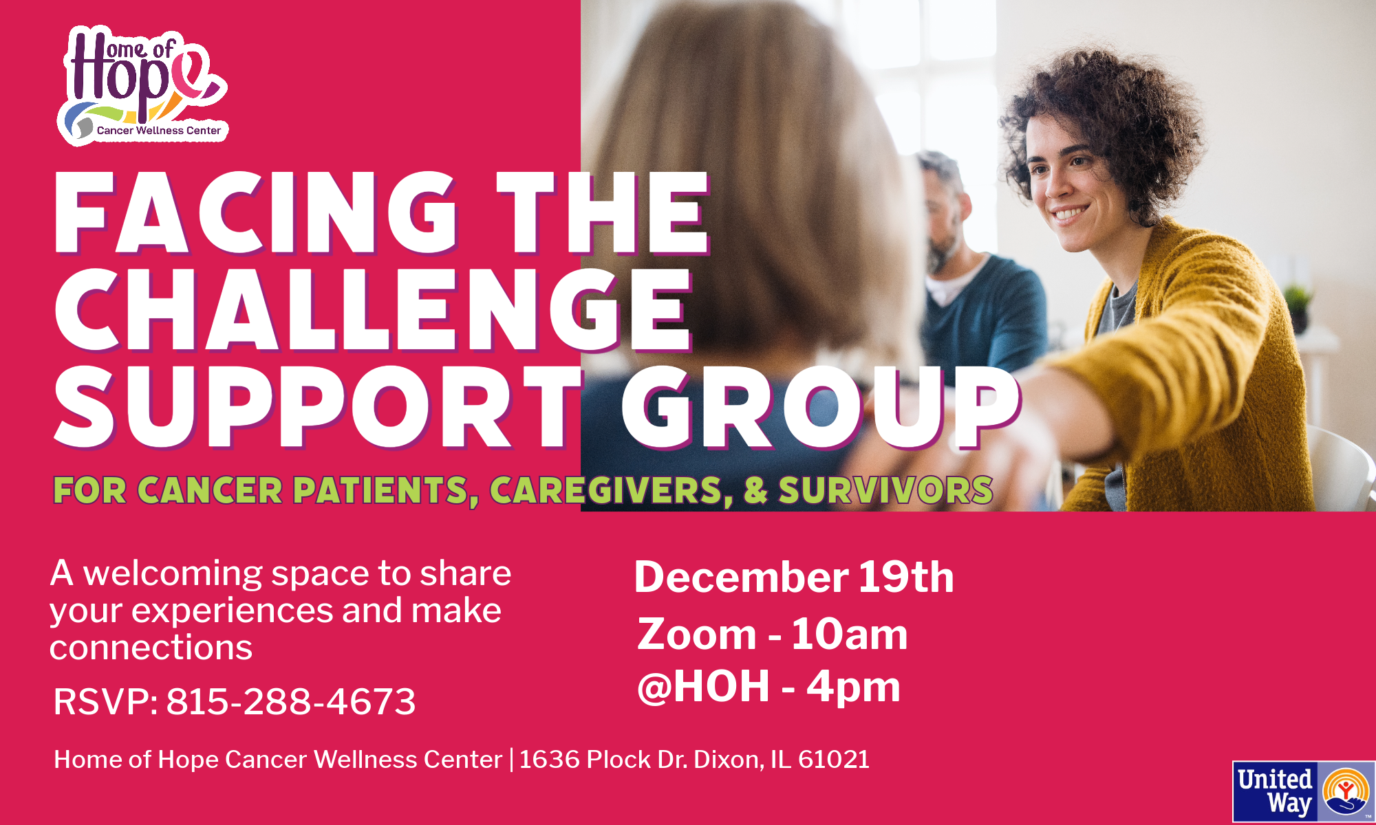 Facing The Challenge Support Group December Date (VIRTUAL) background image