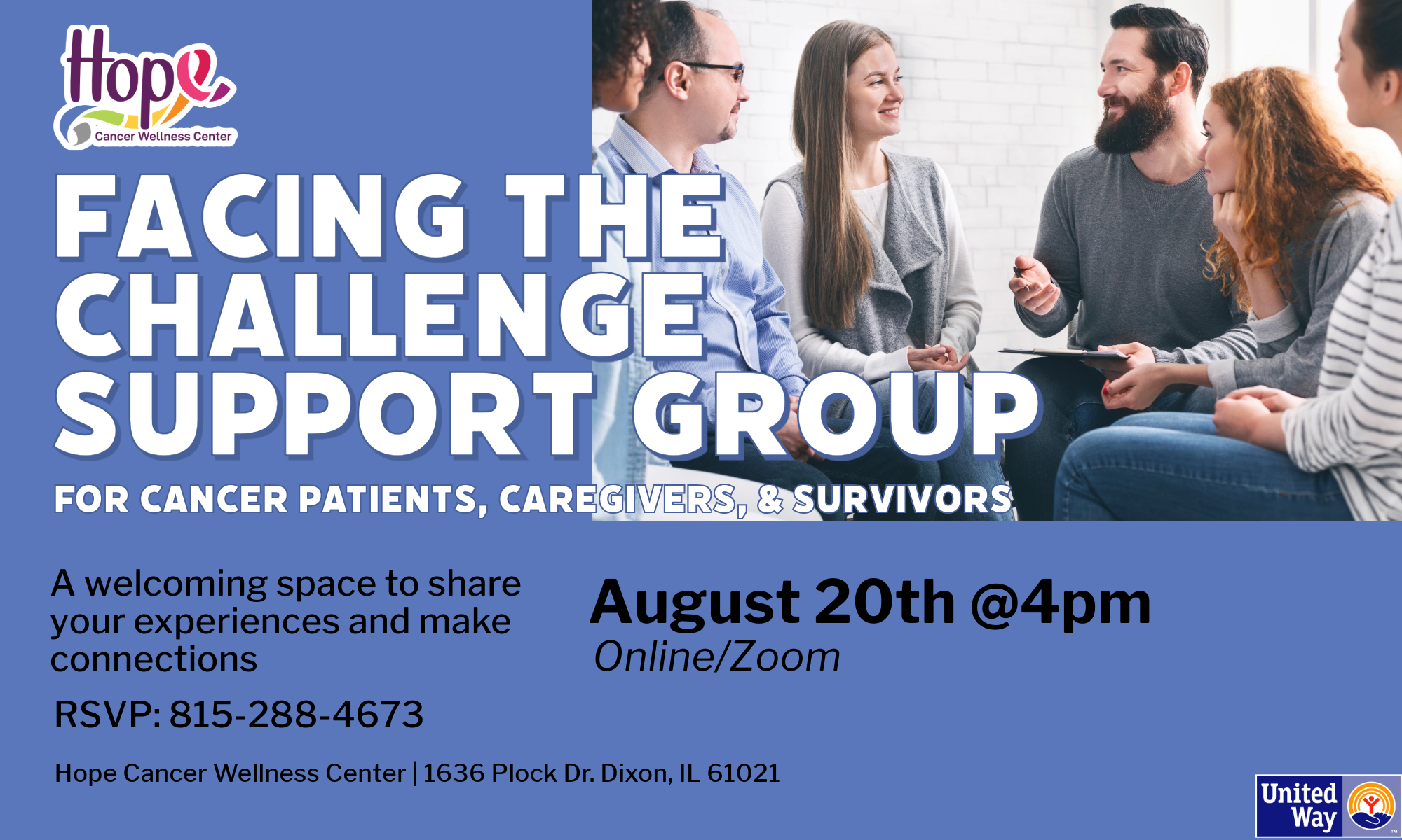 Facing The Challenge Support Group August background image