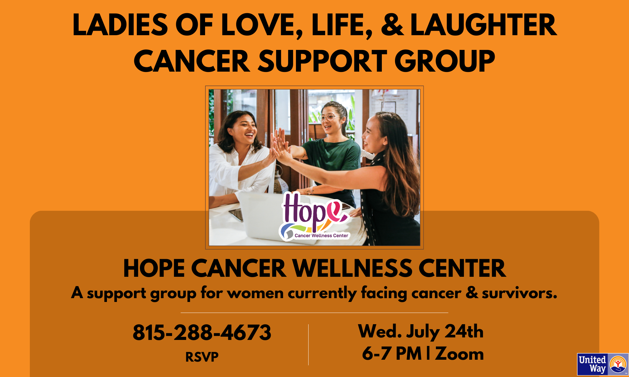 Ladies Of Love, Life & Laughter Support Group July background image
