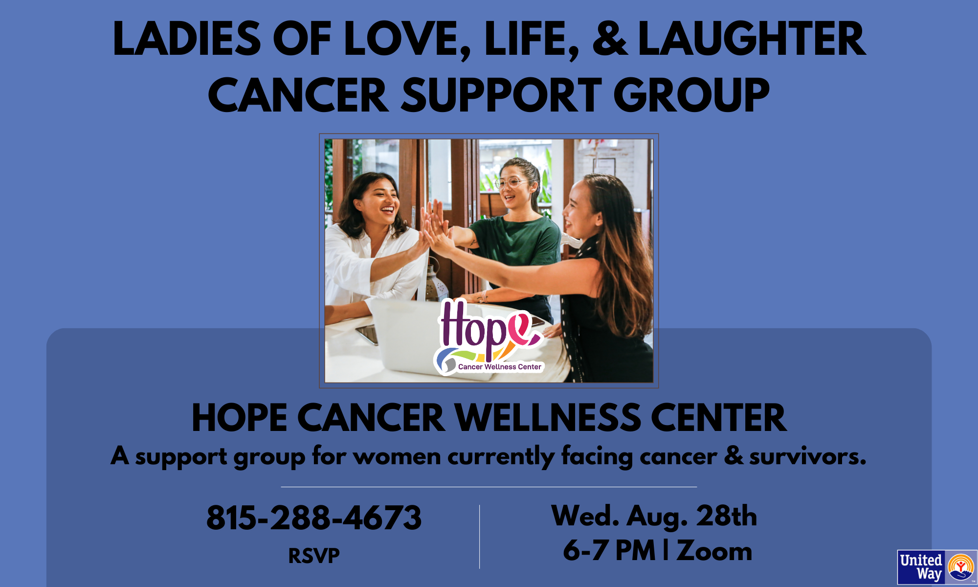 Ladies Of Love, Life & Laughter Support Group August background image