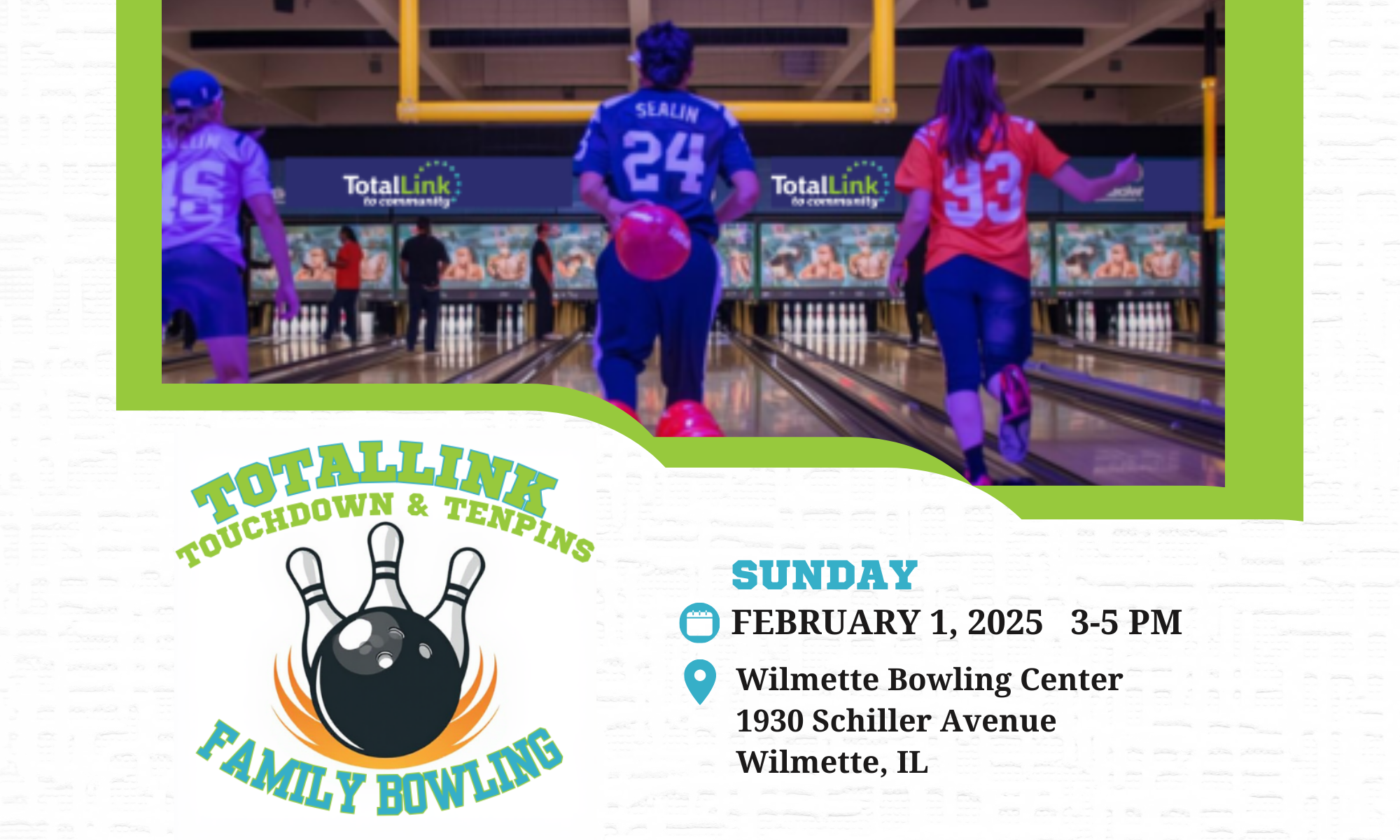  TotalLink Touchdowns & Tenpins Bowling Event background image
