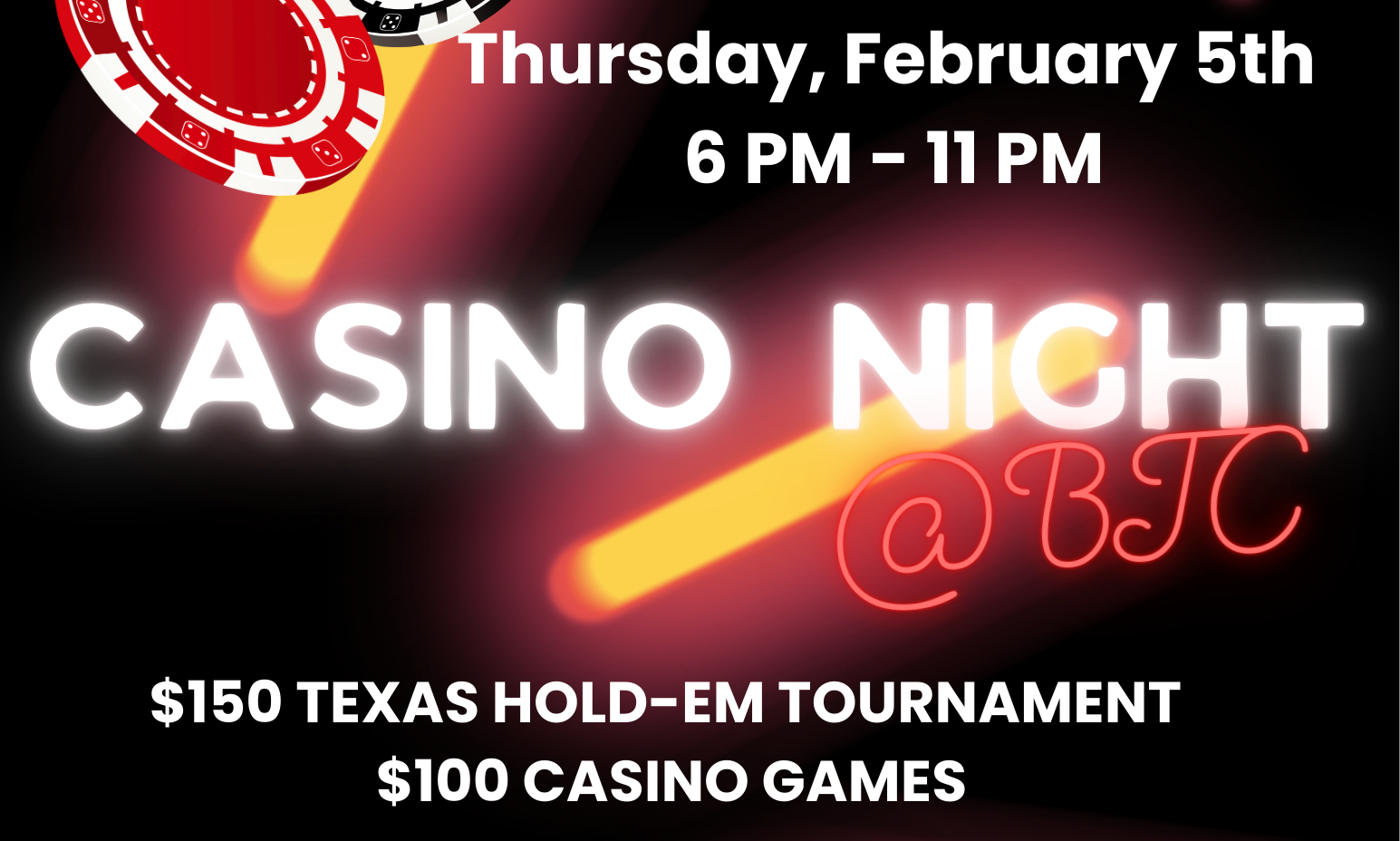 BTC Casino Night 2026 background image