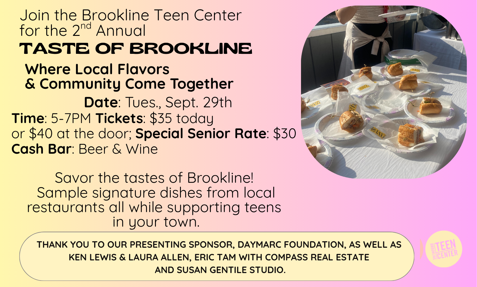 2nd Annual Taste of Brookline, 2026 background image