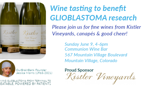 Kistler Vineyards wine tasting to benefit OurBrainBank for Glioblastoma background image