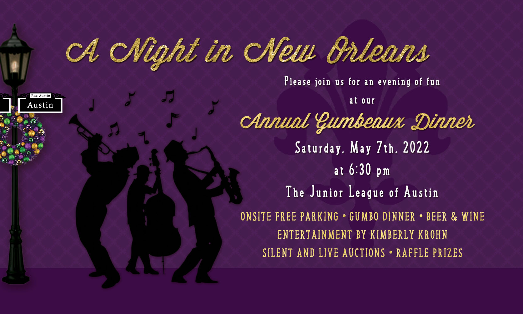 Annual Gumbeaux Dinner and Fundraiser 2022 background image