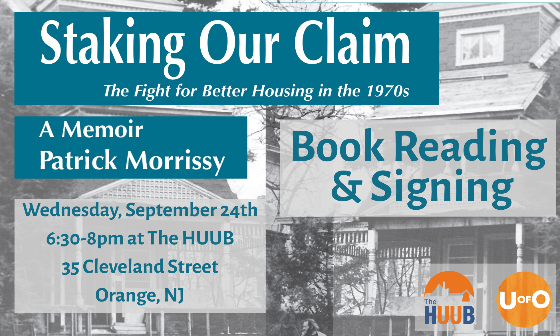 Staking Our Claim Book Reading and Signing background image