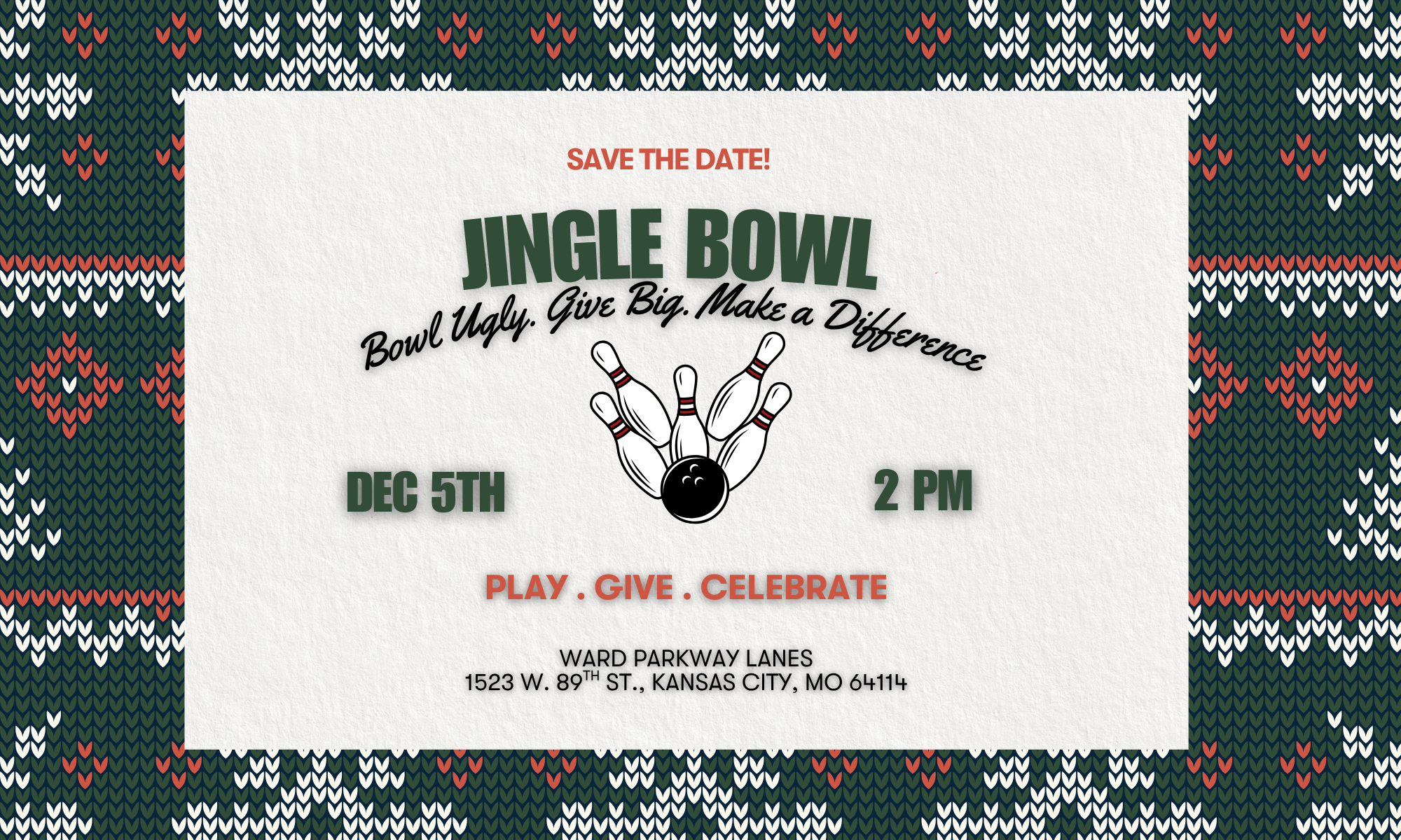 Jingle Bowl: Bowl ugly. Give Big. Make a Difference. background image